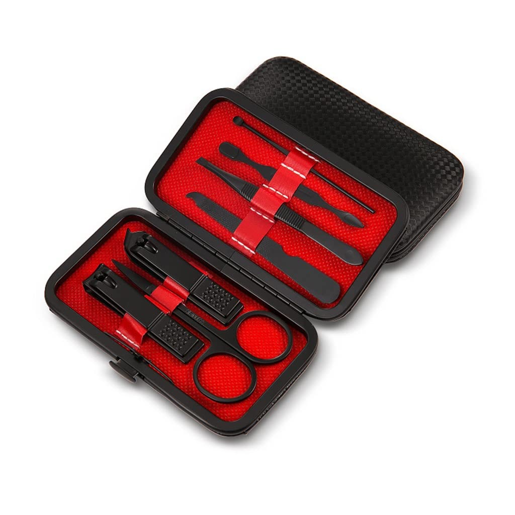 7-Piece Stainless Steel Manicure & Pedicure Set - Travel Nail Clippers, Trimmers & Hygiene Kit for Home, Salon & On-the-Go Grooming (One Size, As Shown) - Perfect for Travel, Daily Nail Care & Professional Use