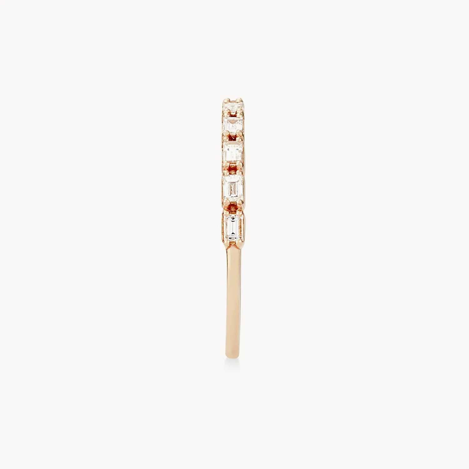 14K Yellow Gold Moirai Ring with White Diamonds - Elegant Jewelry for Weddings, Anniversaries & Special Occasions