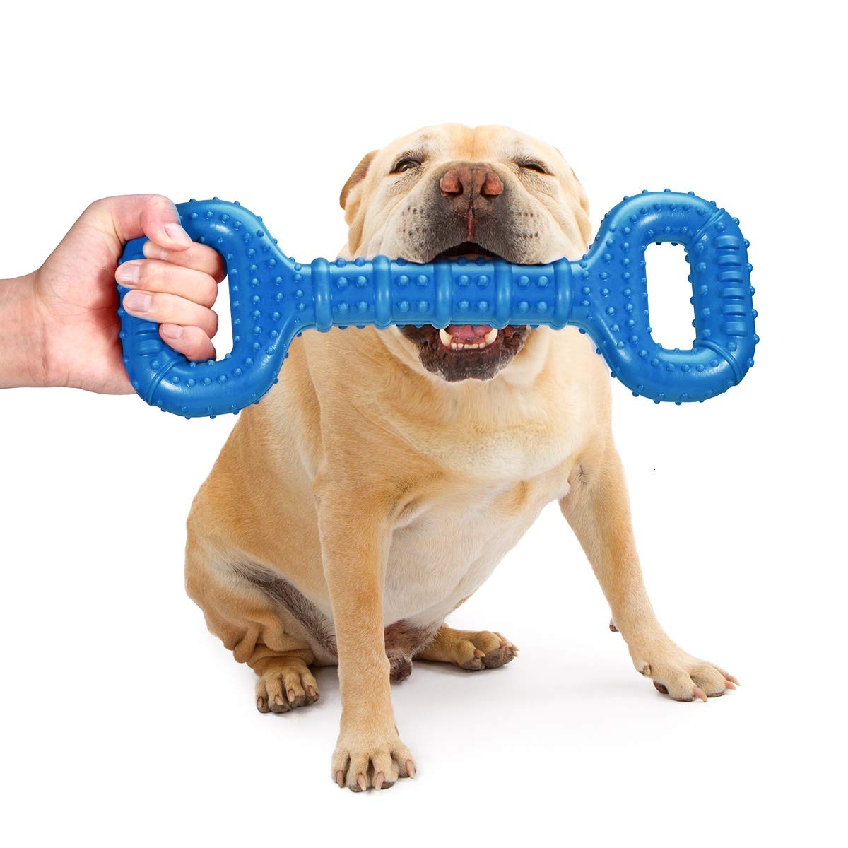 **Feeko 15-Inch Durable Natural Rubber Dog Toy for Aggressive Chewers – Interactive Tug-of-War & Teeth Cleaning Chew Toy for Medium & Large Breed Dogs – Perfect for Playtime, Training, and Dental Health**