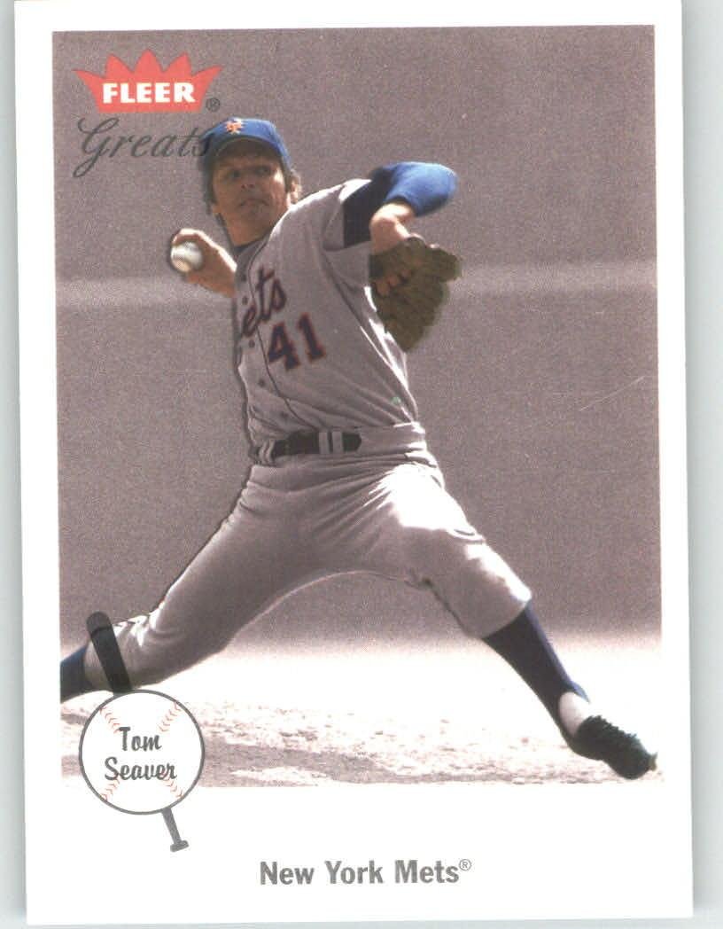 2002 Fleer Greats of the Game #72 Tom Seaver Baseball Card - New York Mets MLB Legends Collectible - Perfect for Sports Memorabilia Collections & Fan Displays