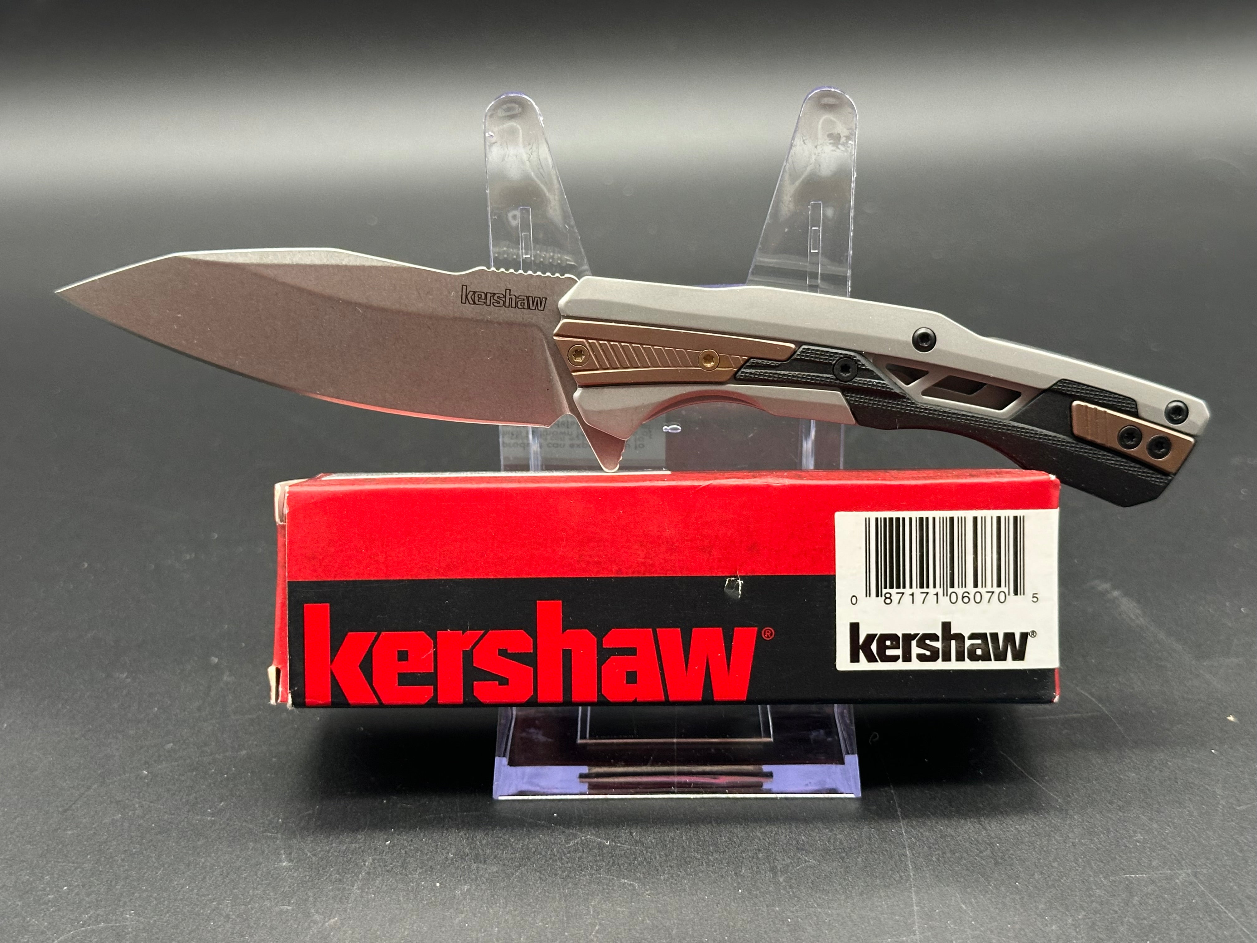 Kershaw Endgame Frame Lock Folding Knife - Bronze PVD Coated GFN Handle with 3.25