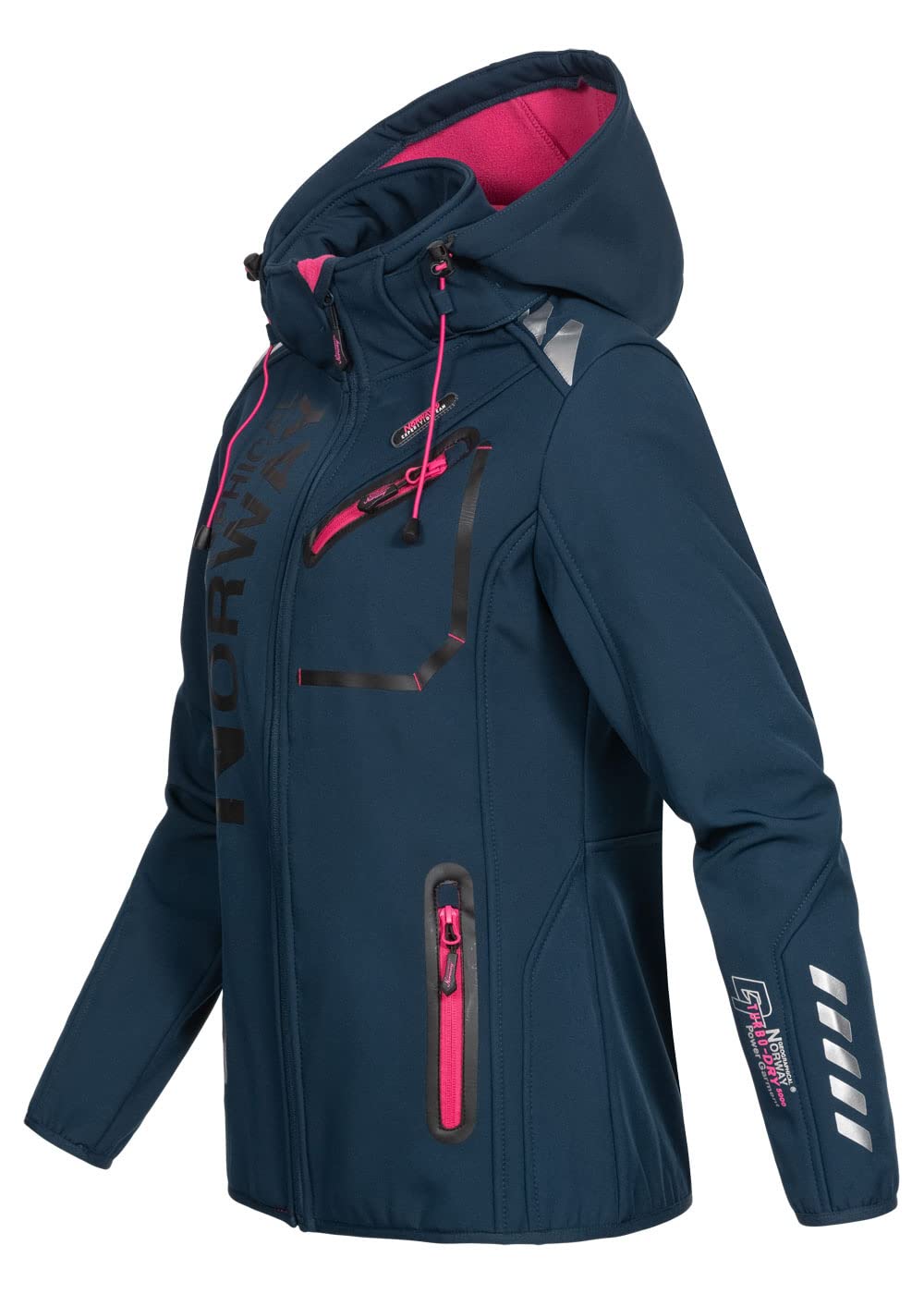 Geographical Norway Women's Softshell Jacket - Windproof & Water-Resistant Winter Coat for Hiking, Skiing & Outdoor Activities