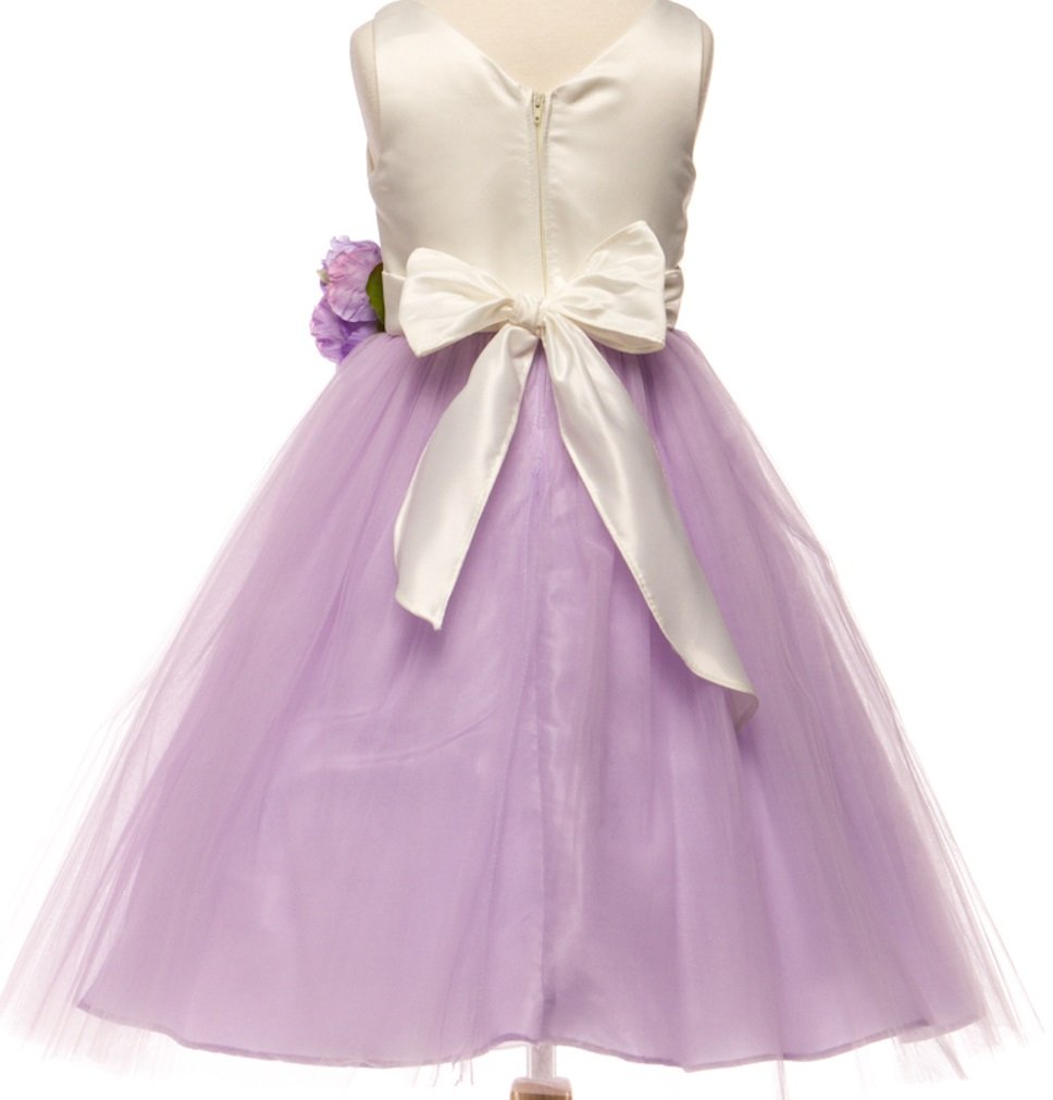 Floral Waistline Girls Dresses - Large Flower Design for Little Girls | Perfect for Birthday Parties, School Events & Special Occasions