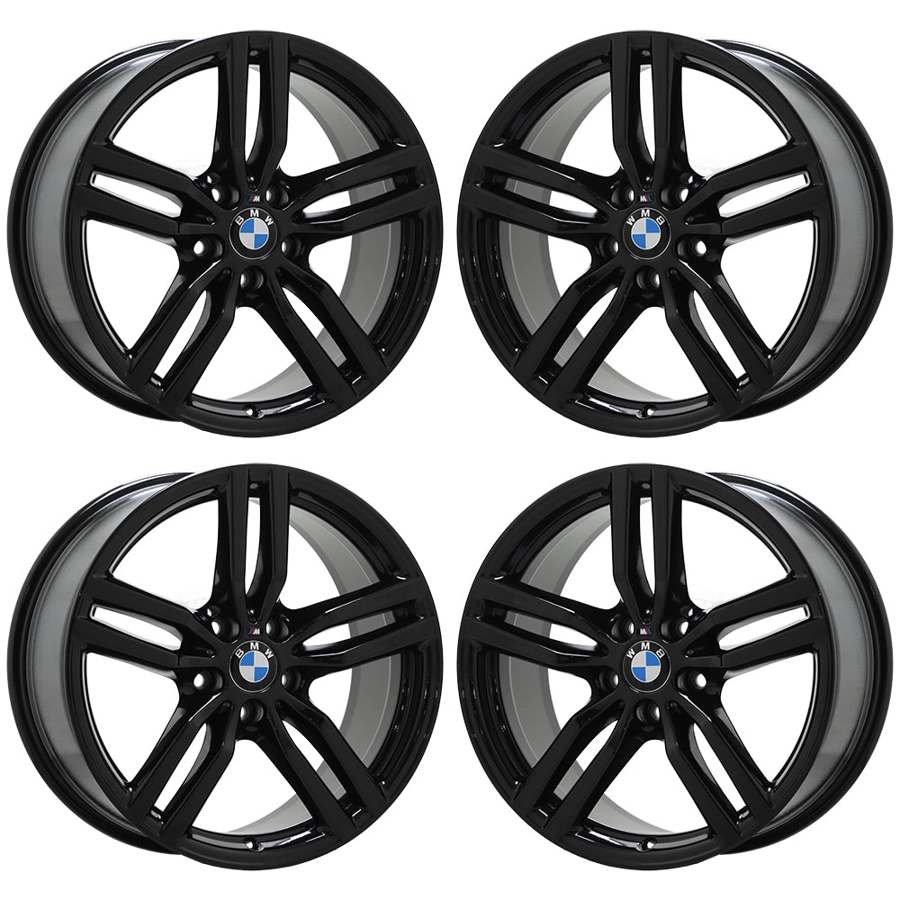 19 BMW X6 Gloss Black OEM Factory Wheels & Rims Set (86264 & 86263) - Direct Replacement for Luxury SUV Performance & Style Upgrade