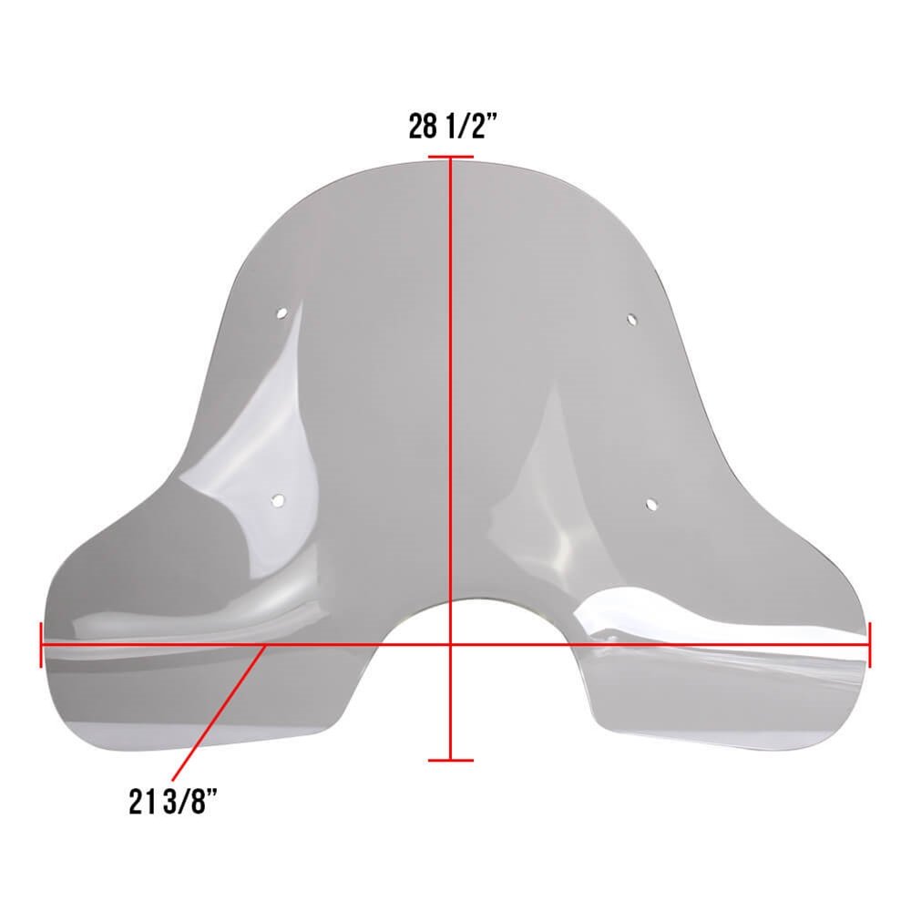 MotoSport Prima Clear Large Windshield for Kymco Scooters - Durable Front Glass Protection for Wind & Debris - Perfect for Commuting & Long Rides