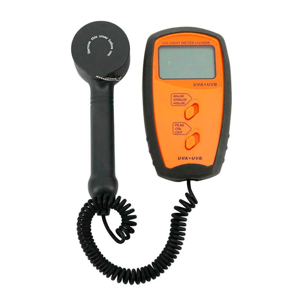 UV340B Digital UV Light Meter - Accurate UVA & UVB Measurement Tester with LCD Display | for Sun Protection, Tanning Beds & Laboratory Testing
