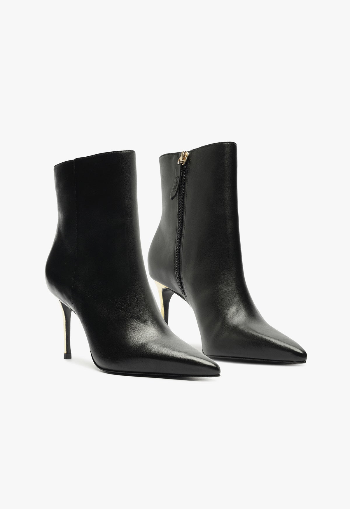 Mikki Weekend Atanado Leather Bootie - Women's Chunky Heel Ankle Boots (Size 24, Heel Height 2.4