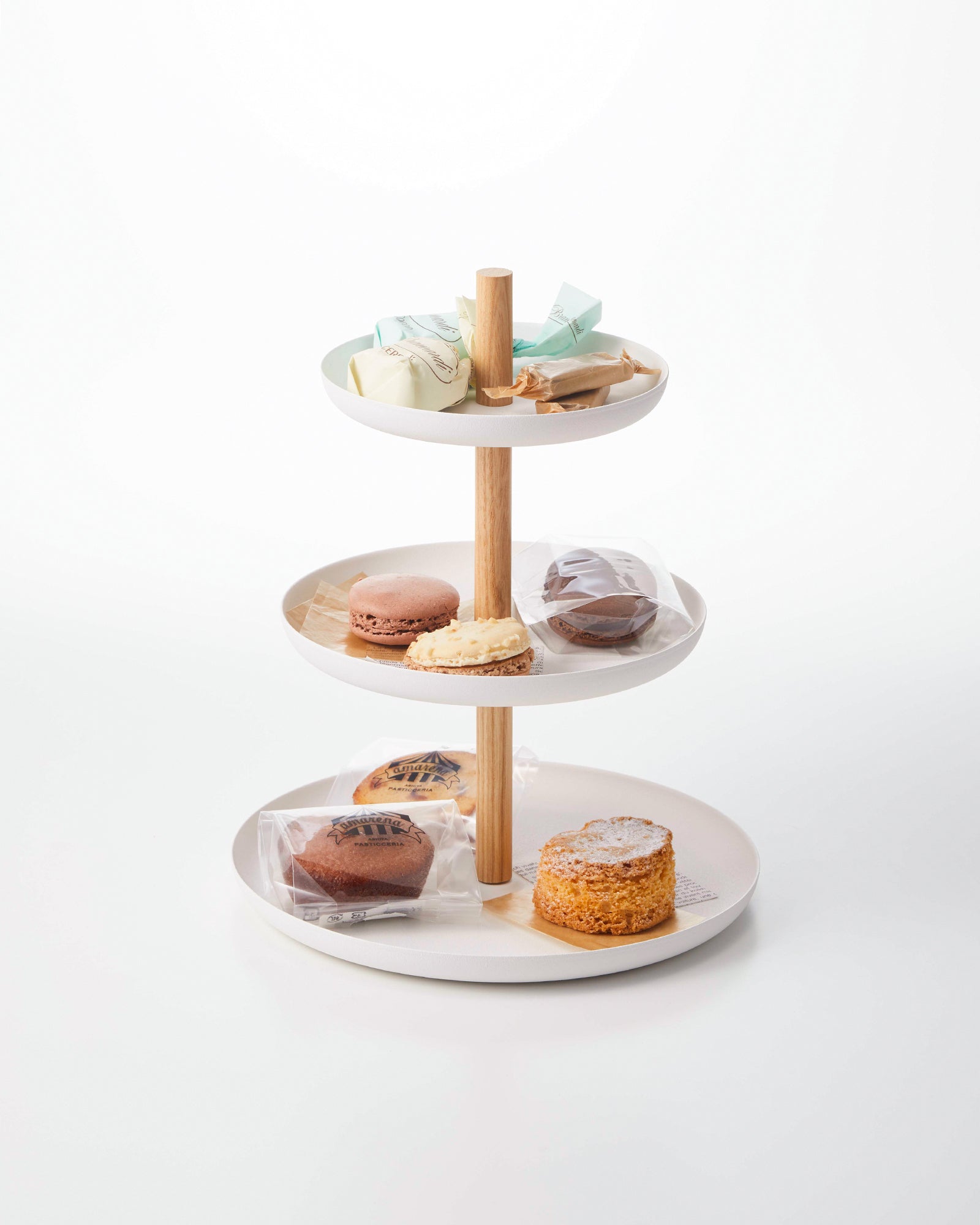 Premium Steel and Wood Serving Stand - Elegant Display for Desserts, Appetizers & Party Platters - Perfect for Dining, Entertaining & Home Decor