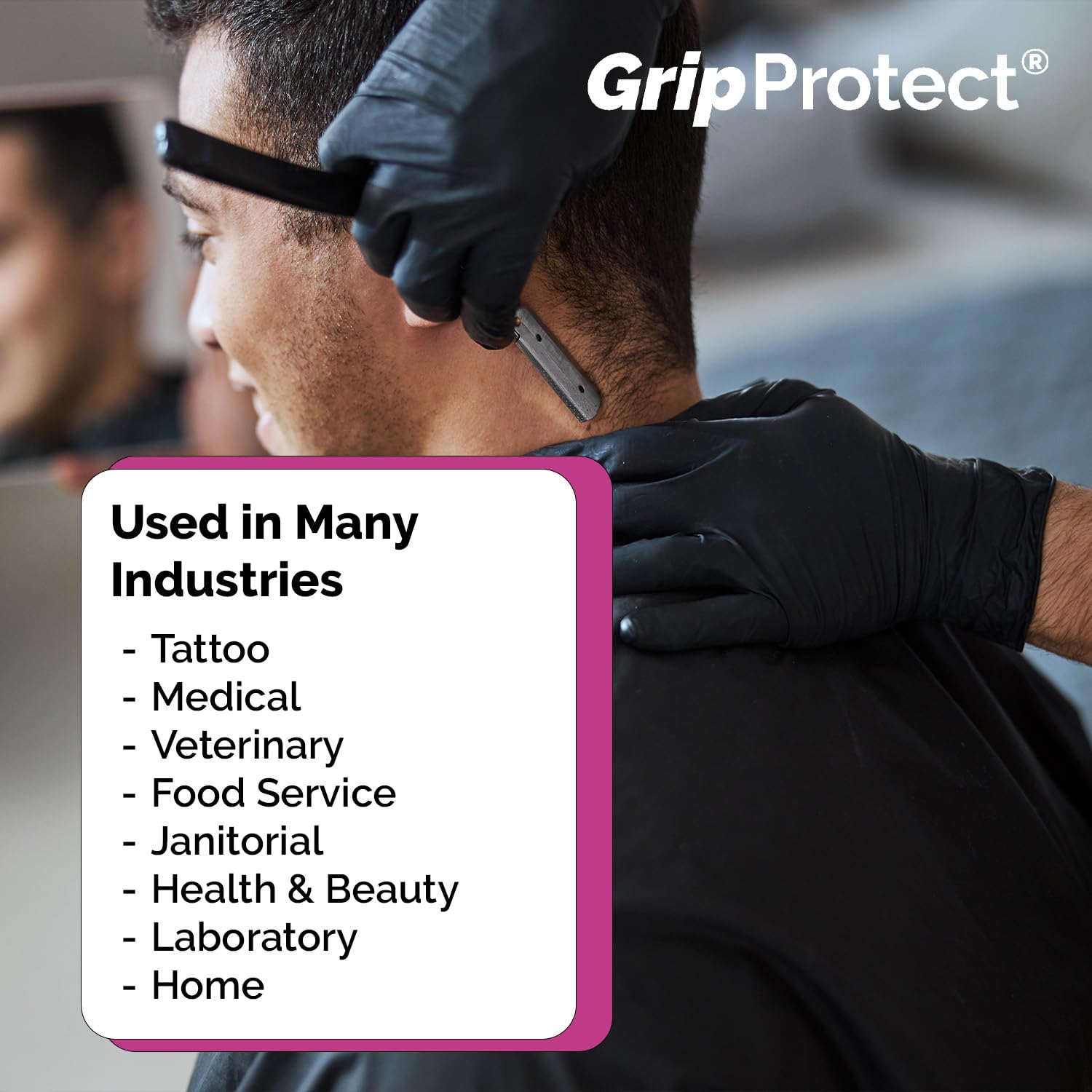 Nitrile Exam Gloves 5 Mil - Black GripProtect Precise 1000 Pack | Chemo-Rated, Powder-Free, Latex-Free | Medical, Dental, Tattoo, Food Service, Janitorial Use | Ideal for Healthcare Professionals, Tattoo Artists & Food Handlers