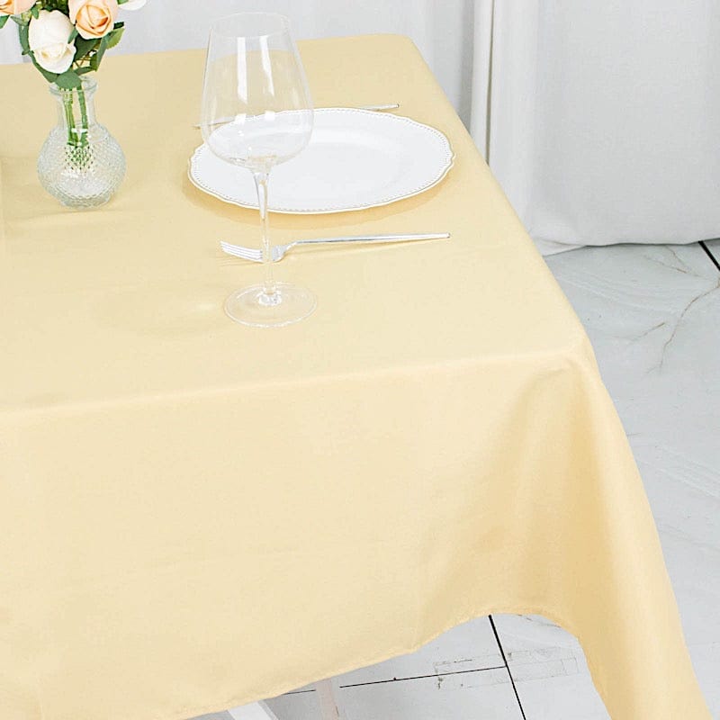 54x54 Inch Premium Square Polyester Tablecloth - Wrinkle & Stain Resistant - Perfect for Dining Tables, Parties, Weddings & Events