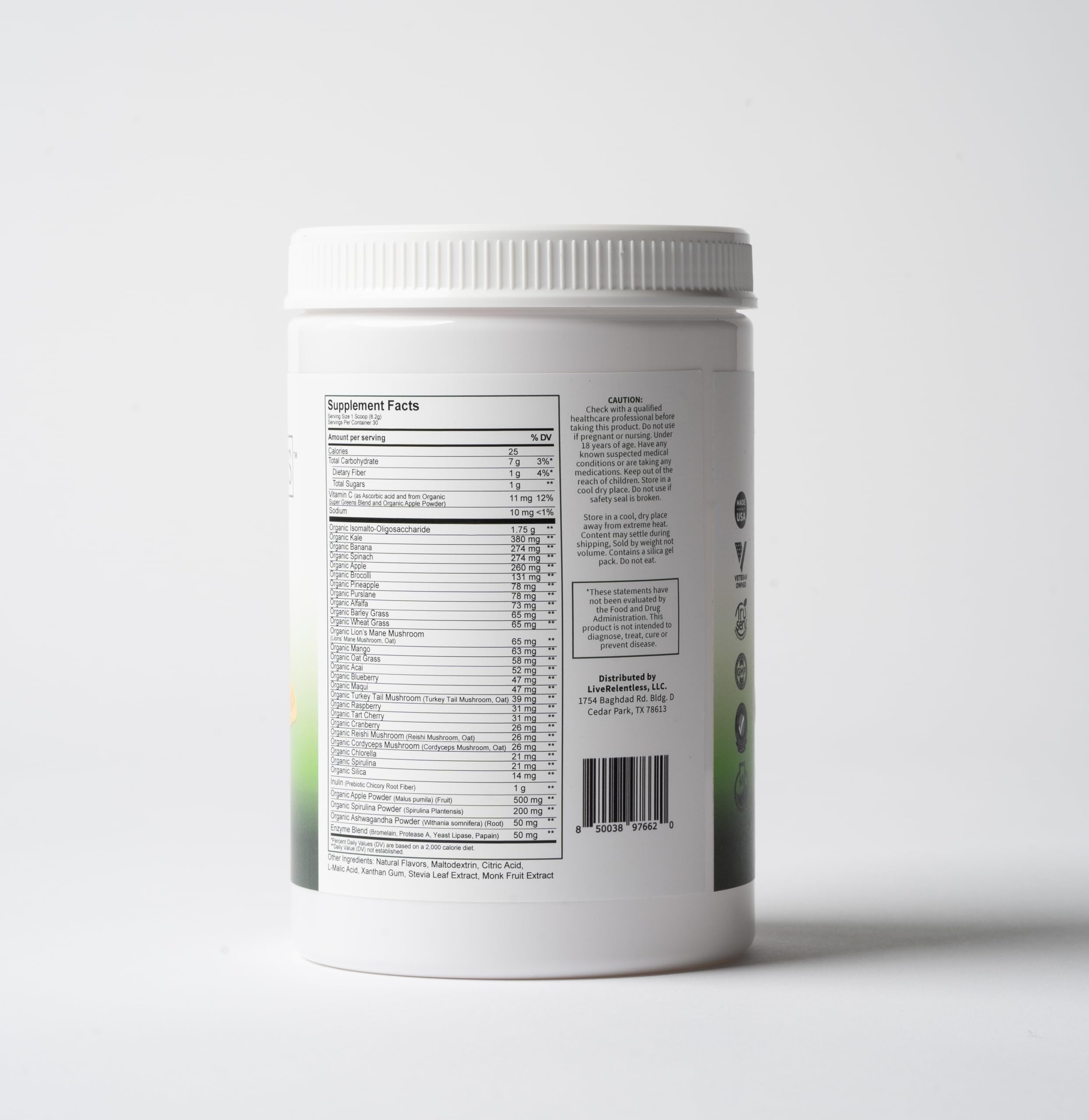 Relentless Live Performance Greens - Premium Superfood Powder for Energy & Recovery | Ideal for Athletes, Fitness Enthusiasts & Healthy Lifestyles