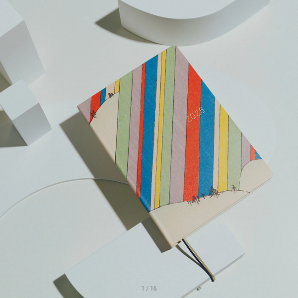 Hobonichi Techo 2025 Planner - A5 Size Daily Journal with Rainbow Art Cover, English Edition | January Start, Monday Week Format | Perfect for Bullet Journaling, Creative Writing & Productivity Tracking