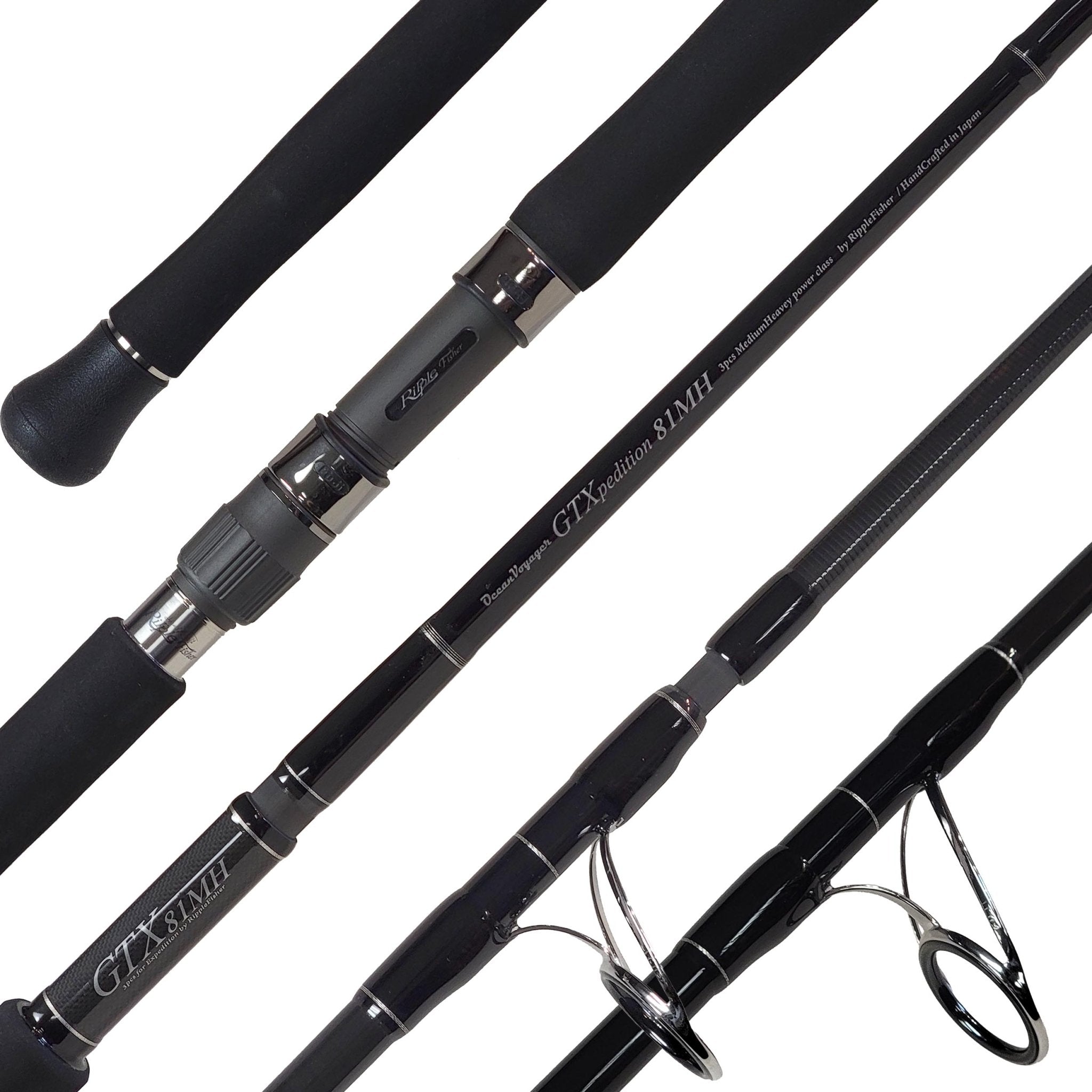 Ripple Fisher Ocean Voyager GTXpedition Travel Fishing Rods - Saltwater & Freshwater Fishing Gear for Boat, Kayak, and Shore Angling Adventures