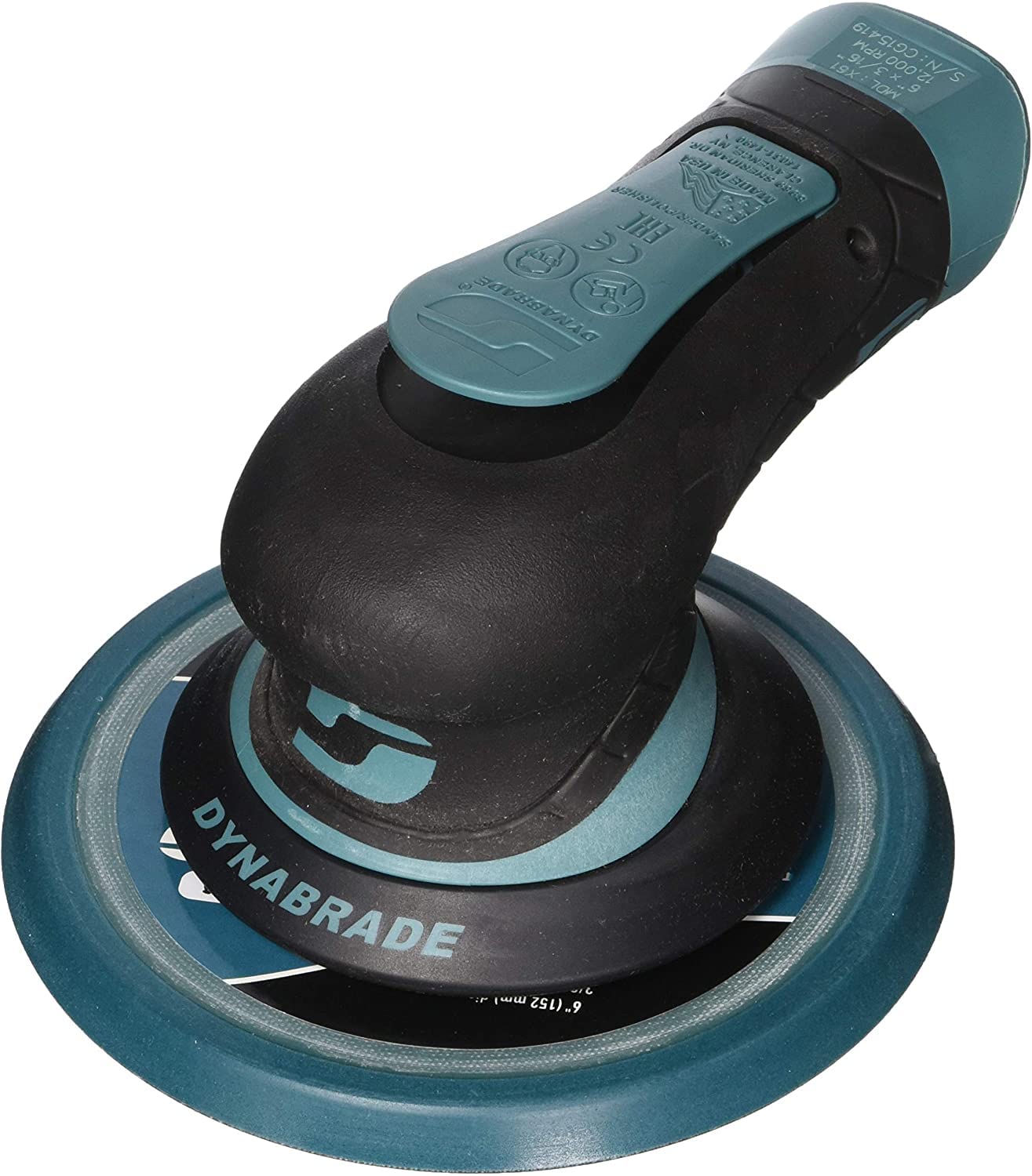 Dynabrade X61 Dynorbital Extreme 6-Inch (152mm) Random Orbital Sander - Non-Vacuum, Vinyl Pad Face, 3/16