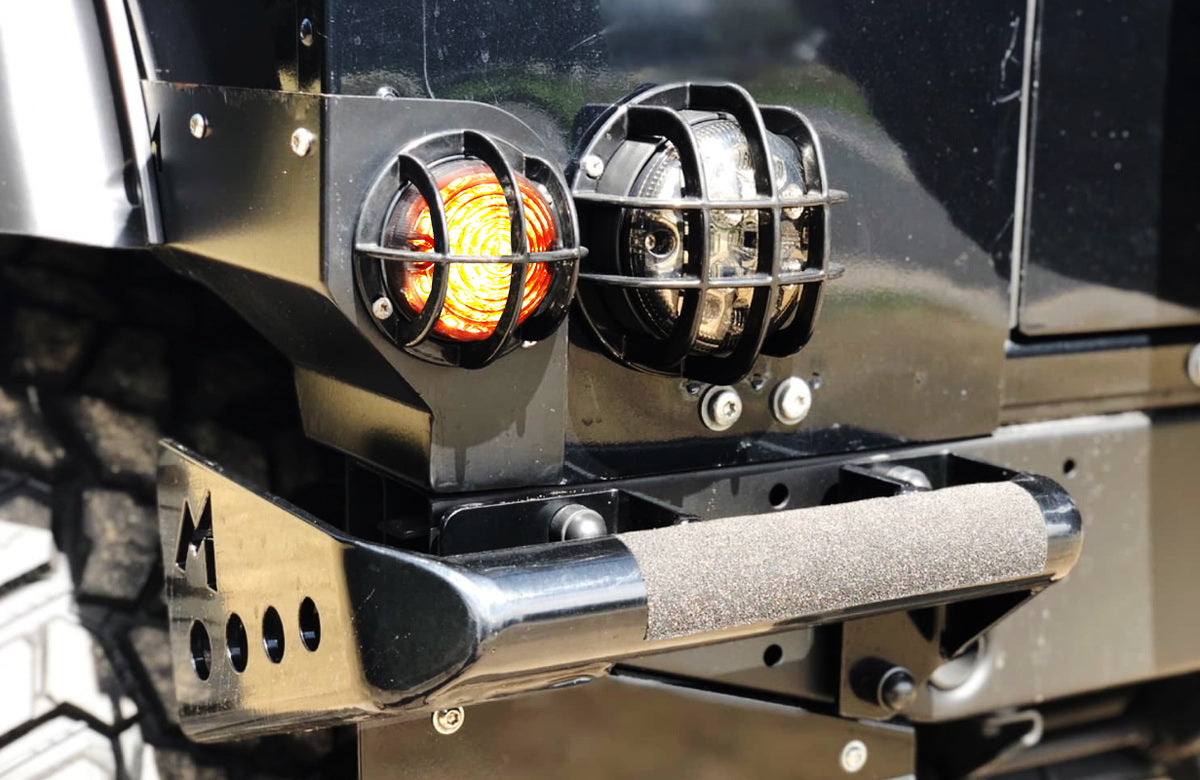 Amber LED Front & Rear Turn Signal Lights Compatible with Land Rover Defender Series 1 & 2 - Upgrade Your Off-Road Vehicle Lighting for Enhanced Safety and Style