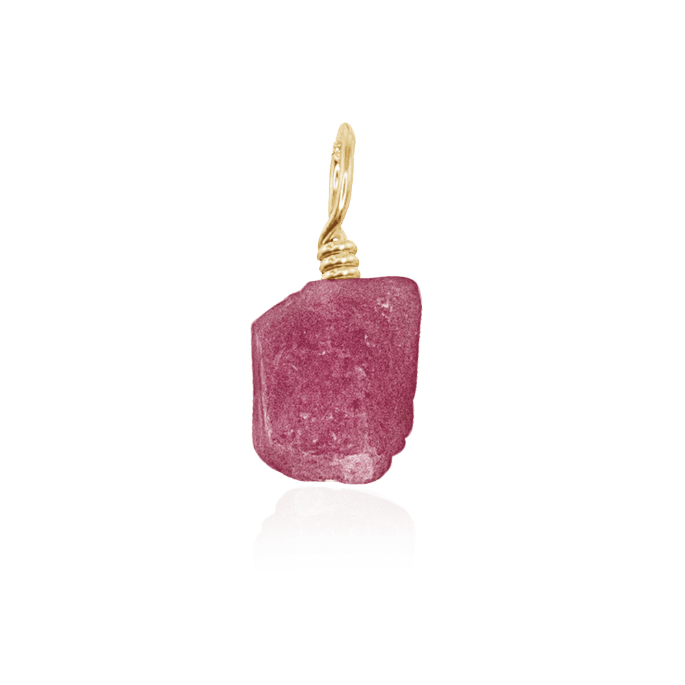 Natural Raw Pink Tourmaline Crystal Pendant Necklace - Healing Stone Jewelry for Women - Perfect for Meditation, Energy Work & Spiritual Gifts