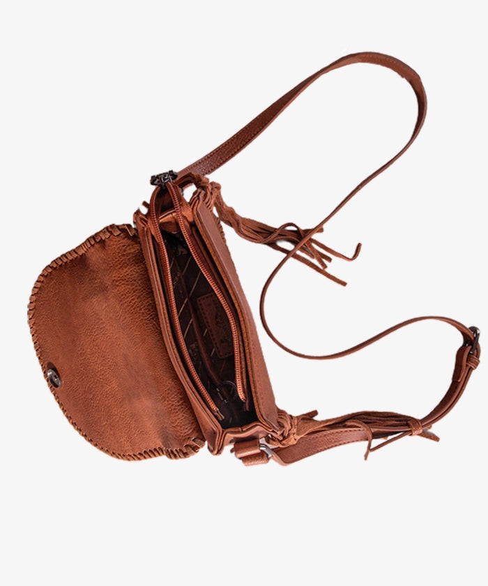 Montana West Fringe Concho Crossbody Bag for Women - Stylish Leather Shoulder Purse with Western Design | Perfect for Casual Outings, Parties & Everyday Use