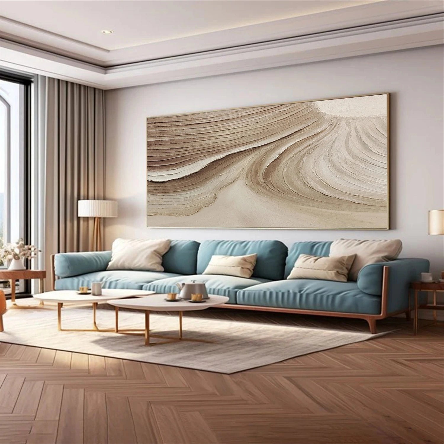 Abstract Painting #AB 276 - Modern Wall Art for Living Room, Bedroom & Office Decor - Handmade Canvas Artwork