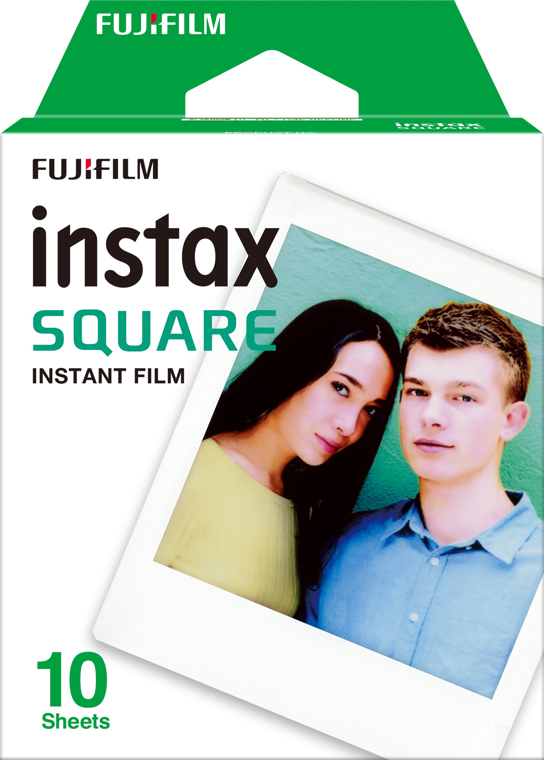 Fujifilm Instax SHARE SP-3 Wireless Photo Printer (White) with 20 Sheets Instax SQUARE Film - 10 White & 10 Black Borders - Print from Smartphone for Parties, Travel & Home Decor