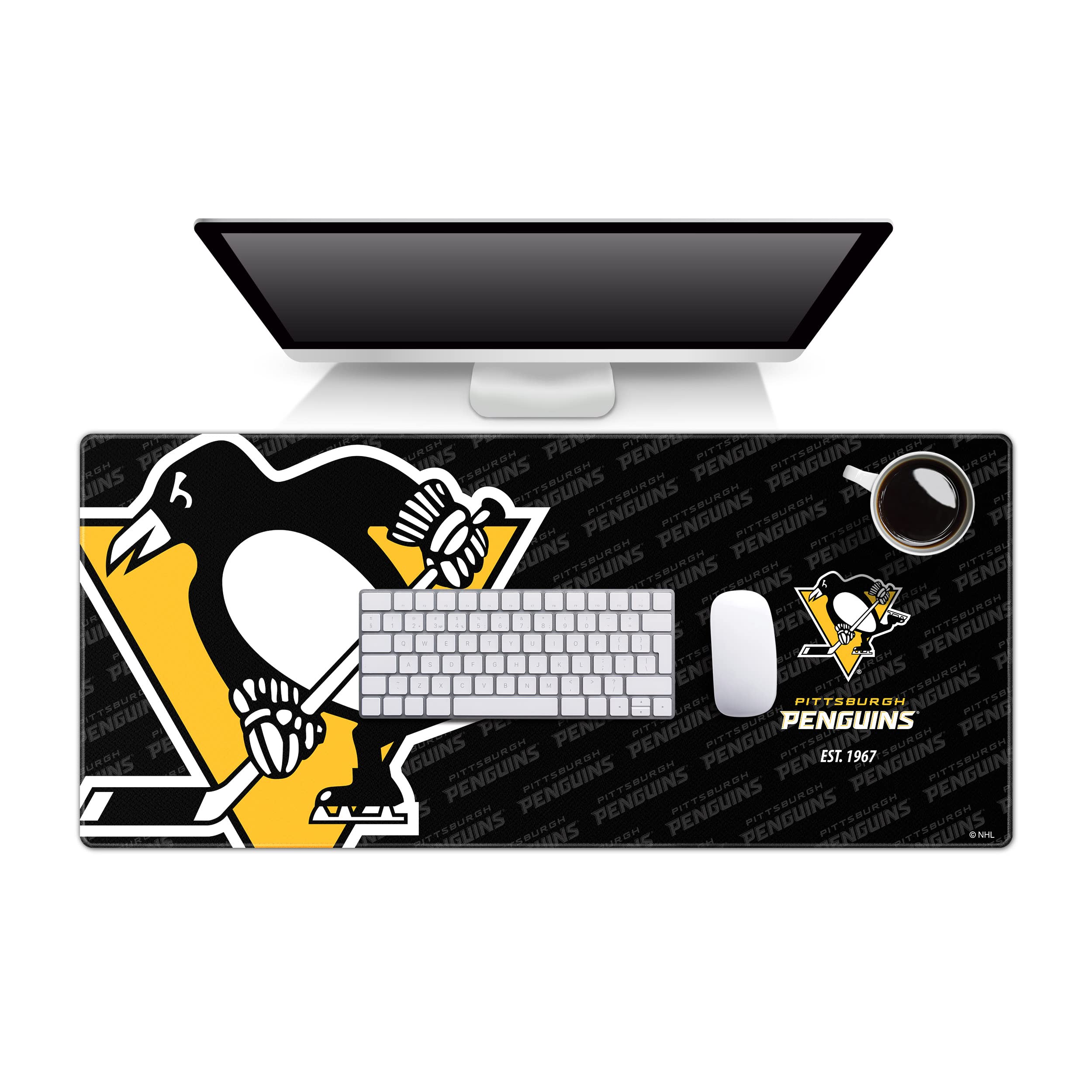 YouTheFan NHL Logo Series Large Gaming Mouse Pad - Non-Slip Rubber Base Desk Mat for Office & Home Computer Setup, Perfect for Gaming, Work, and Study (Officially Licensed NHL Team Logos)