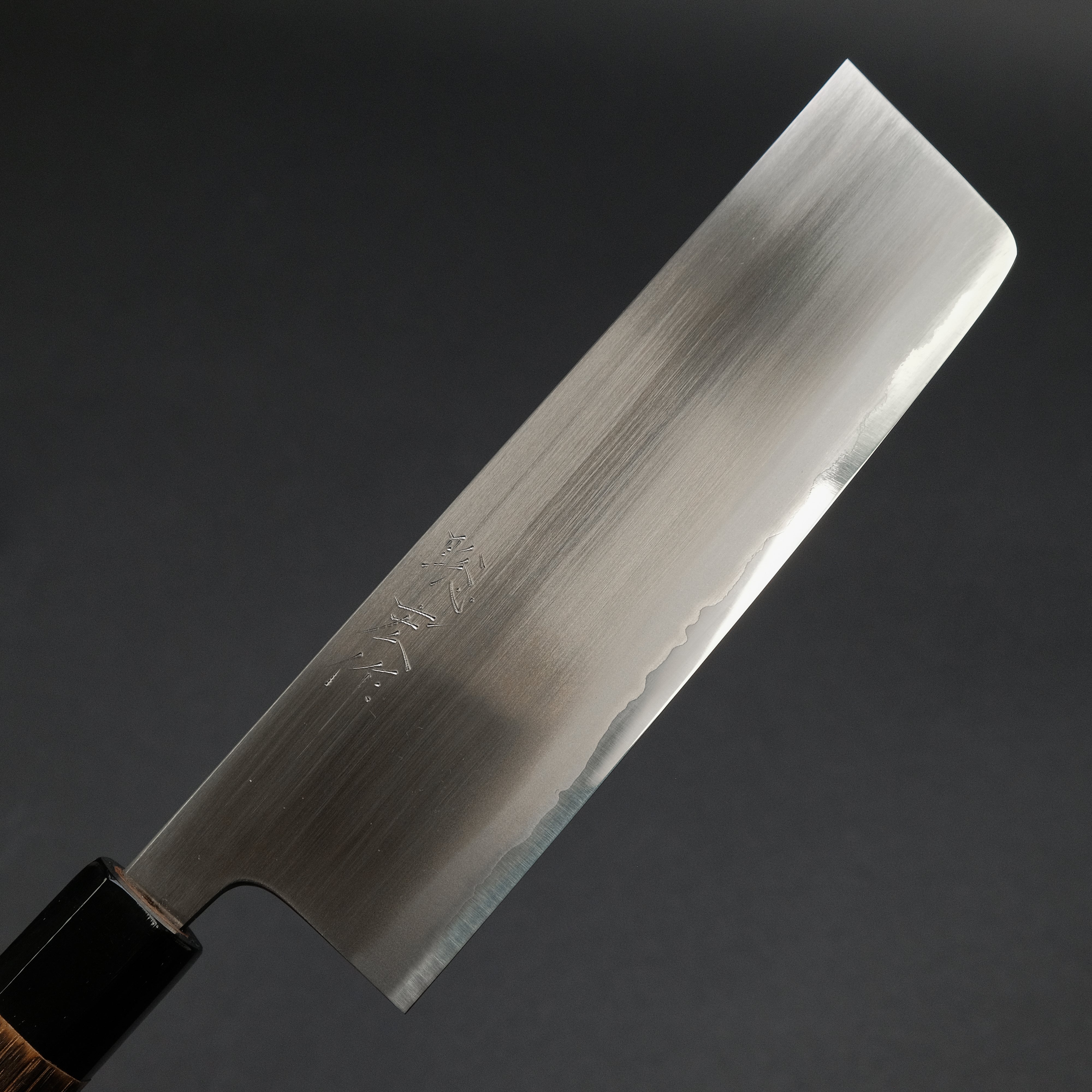 Premium Toshihiro Wakui White #2 Steel Nakiri Knife 165mm with Burnt Chestnut Handle - Japanese Kitchen Knife for Professional Chefs & Home Cooking, Perfect for Slicing Vegetables, Herbs & Sushi Prep
