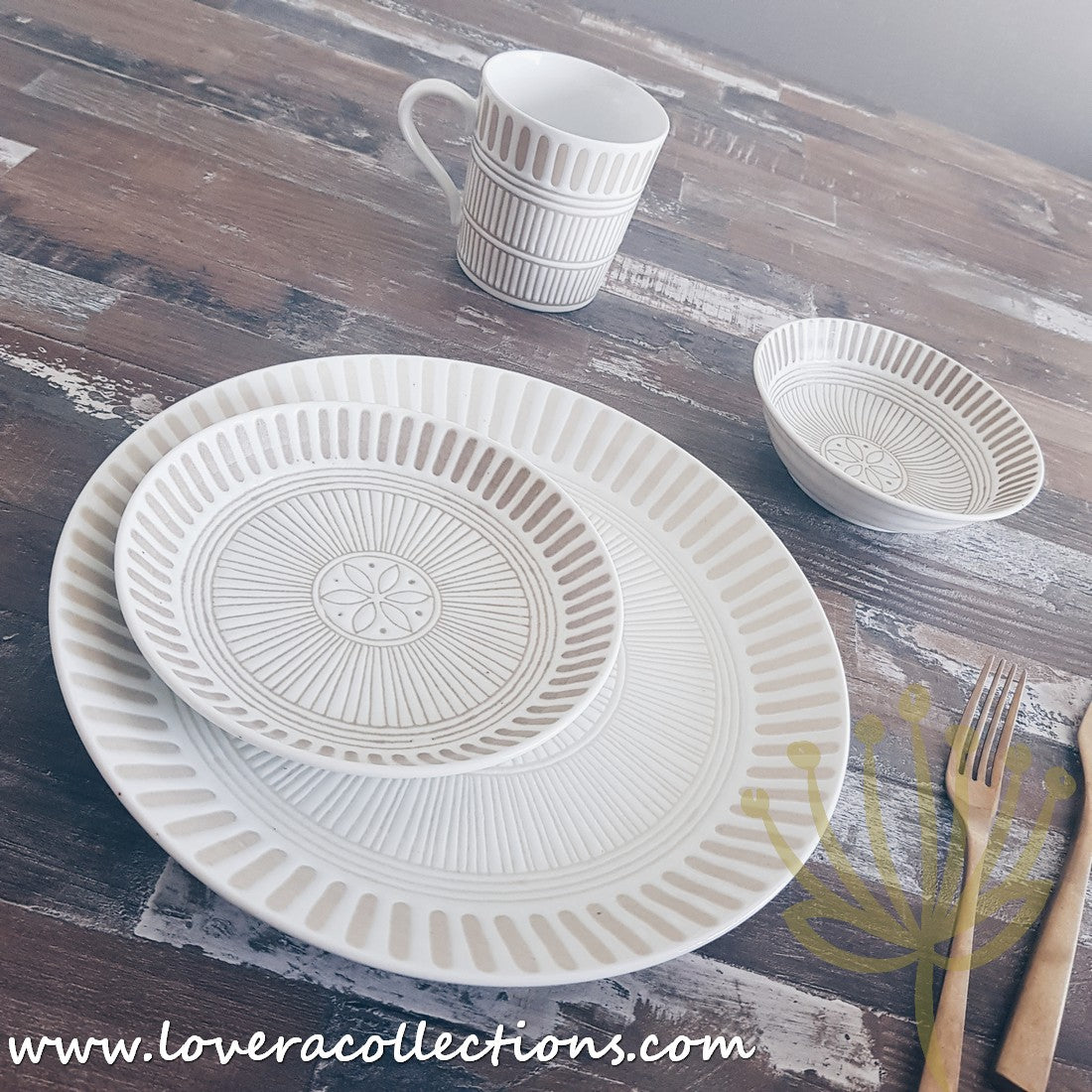 Bloom Japan Sausalito Dinnerware Set - Premium Porcelain Plates, Bowls & Cups - Elegant Japanese Style Tableware for Dining, Entertaining & Home Decor (50% Off Sale)