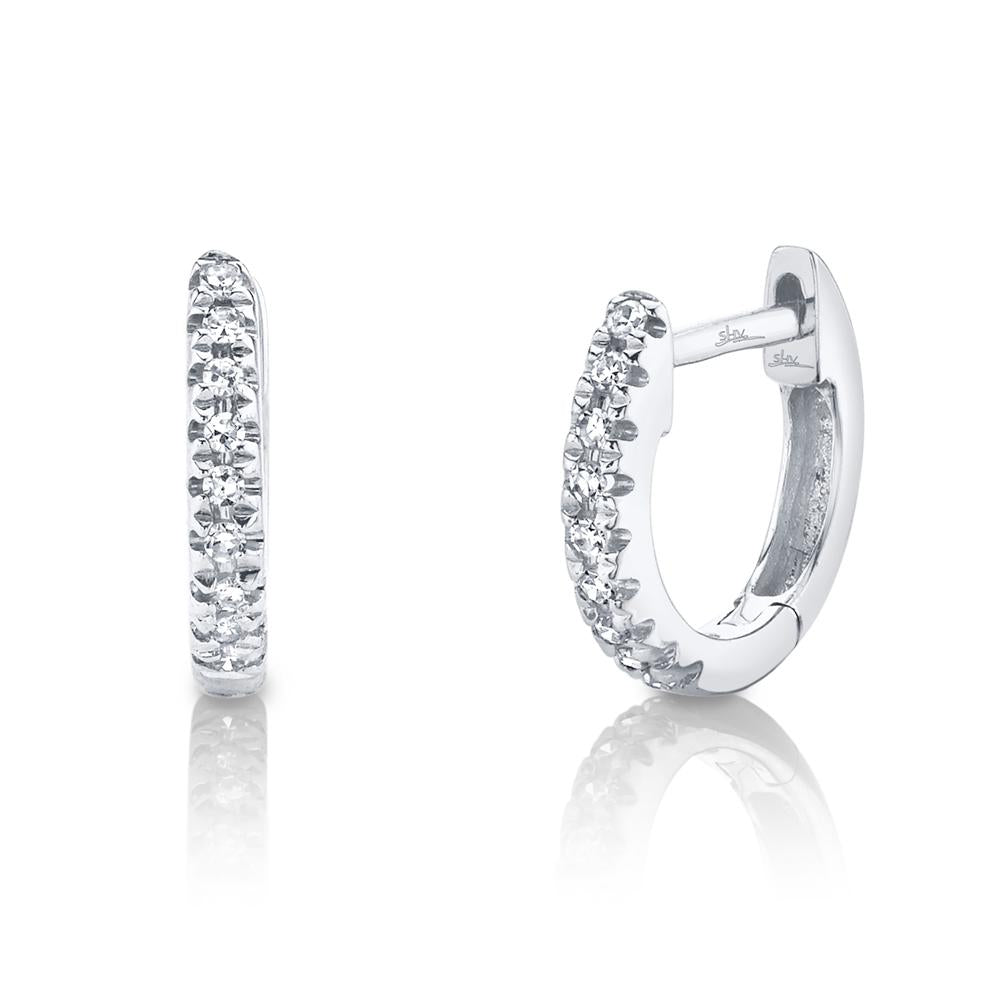 0.04 Ct Classic Diamond Huggie Earrings for Women - Dainty & Elegant Gold Hoop Earrings - Perfect for Everyday Wear, Date Night & Special Occasions - SC22003982V3