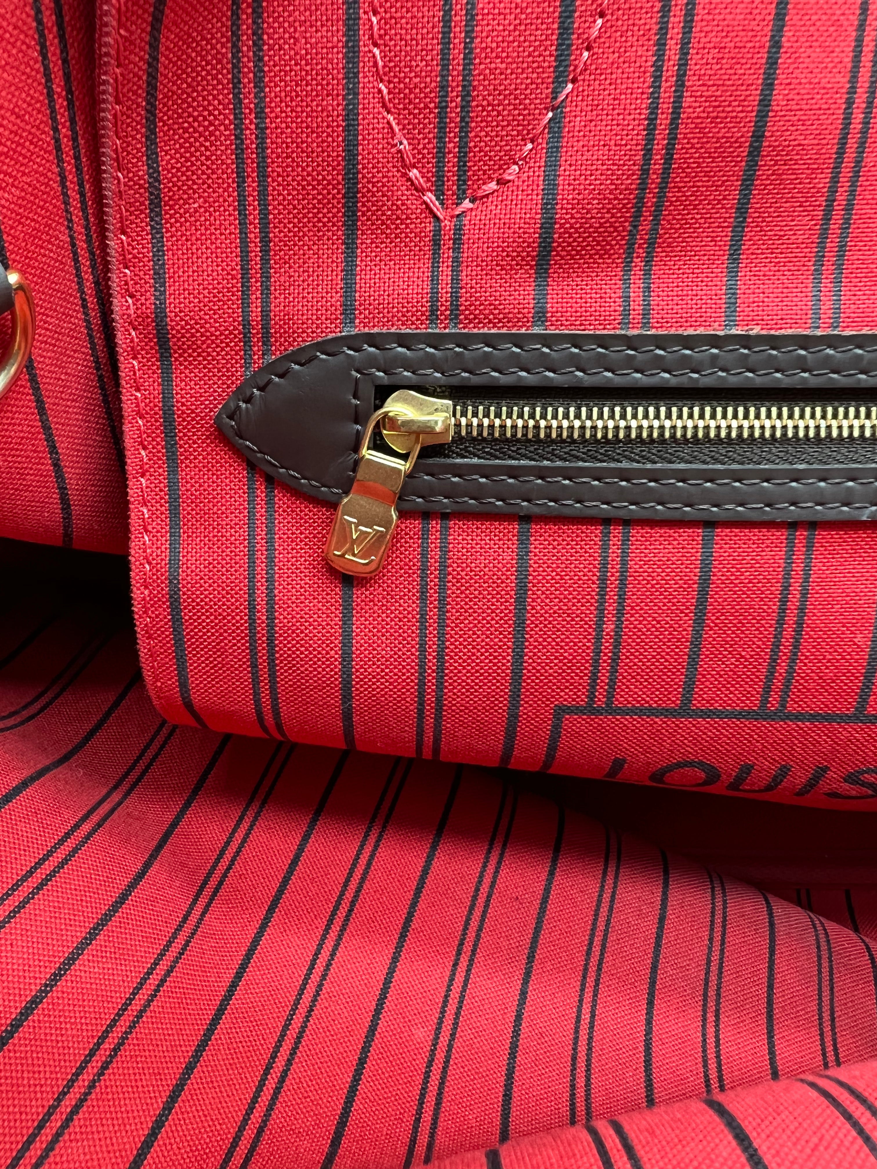 Louis Vuitton Damier Ebene Neverfull MM Tote Bag - Luxury Designer Handbag for Women, Spacious & Stylish (Perfect for Work, Travel & Everyday Use)