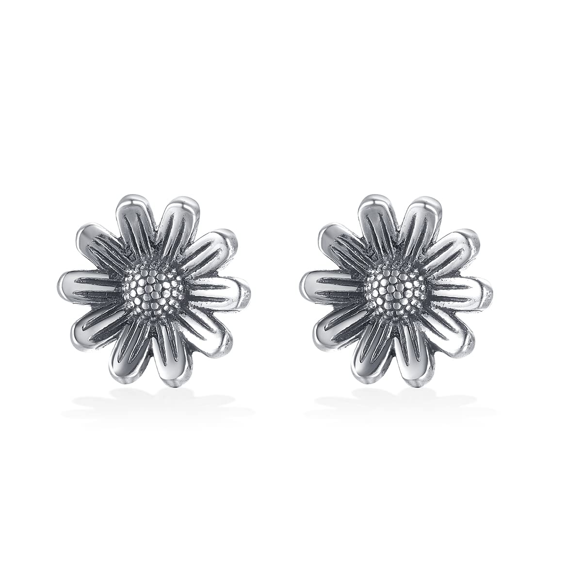 TARDOO 925 Sterling Silver Daisy Flower Stud Earrings for Women - Hypoallergenic Elegant Jewelry Gift for Birthday, Anniversary & Everyday Wear
