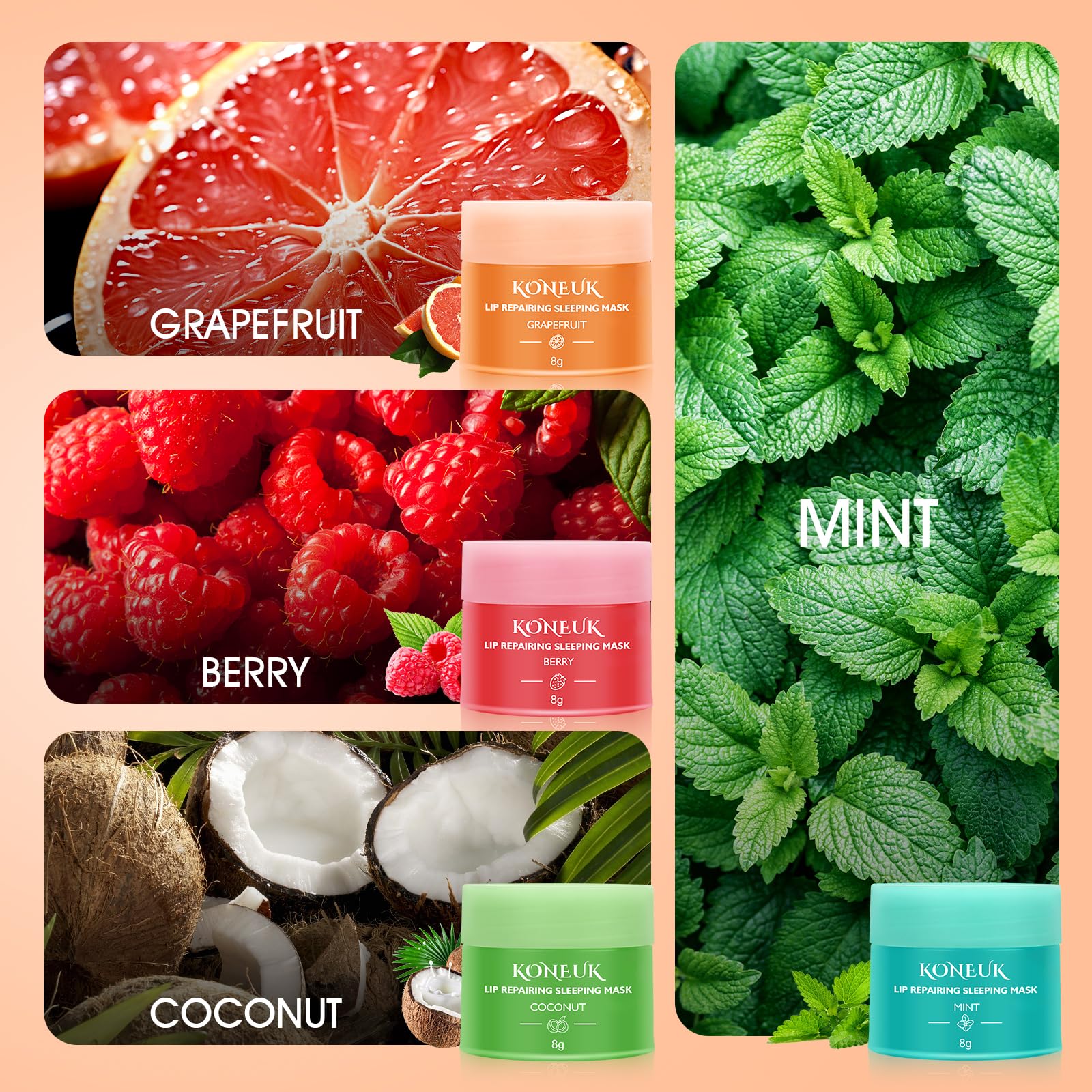 12 Pack Lip Sleeping Mask Set - Overnight Hydrating Lip Treatment with Vitamin C & Coconut Oil, Nourishing Lip Balm for Dry Lips to Reduce Fine Lines & Enhance Lip Color - Perfect for Night Care & Daily Lip Moisturizing