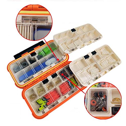HWZ Waterproof Fishing Tackle Box - Durable Hook & Gear Storage Organizer for Freshwater & Saltwater Fishing Accessories | Perfect for Boat, Kayak, Shore Fishing Trips