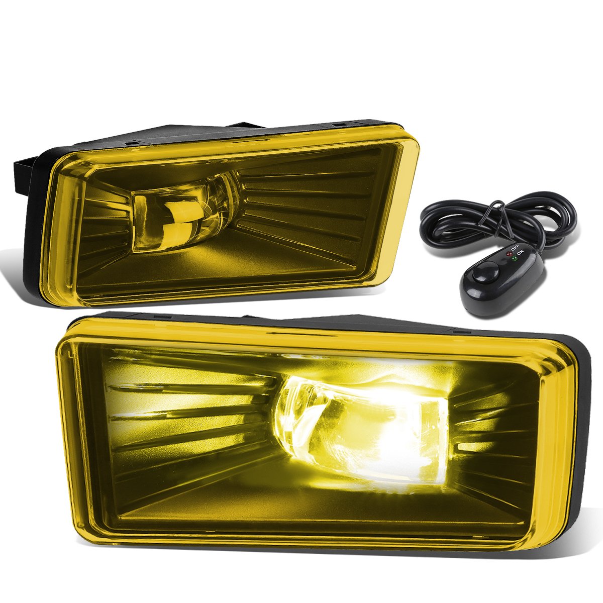 DNA MOTORING FL-ZTL-262-AM LED Fog Light Kit with Switch - Compatible with 2007-2008 Cadillac Escalade, 2007-2013 Chevrolet Avalanche, 2007-2015 Chevy Silverado - Upgrade Your Vehicle's Visibility for Night Driving & Foggy Conditions