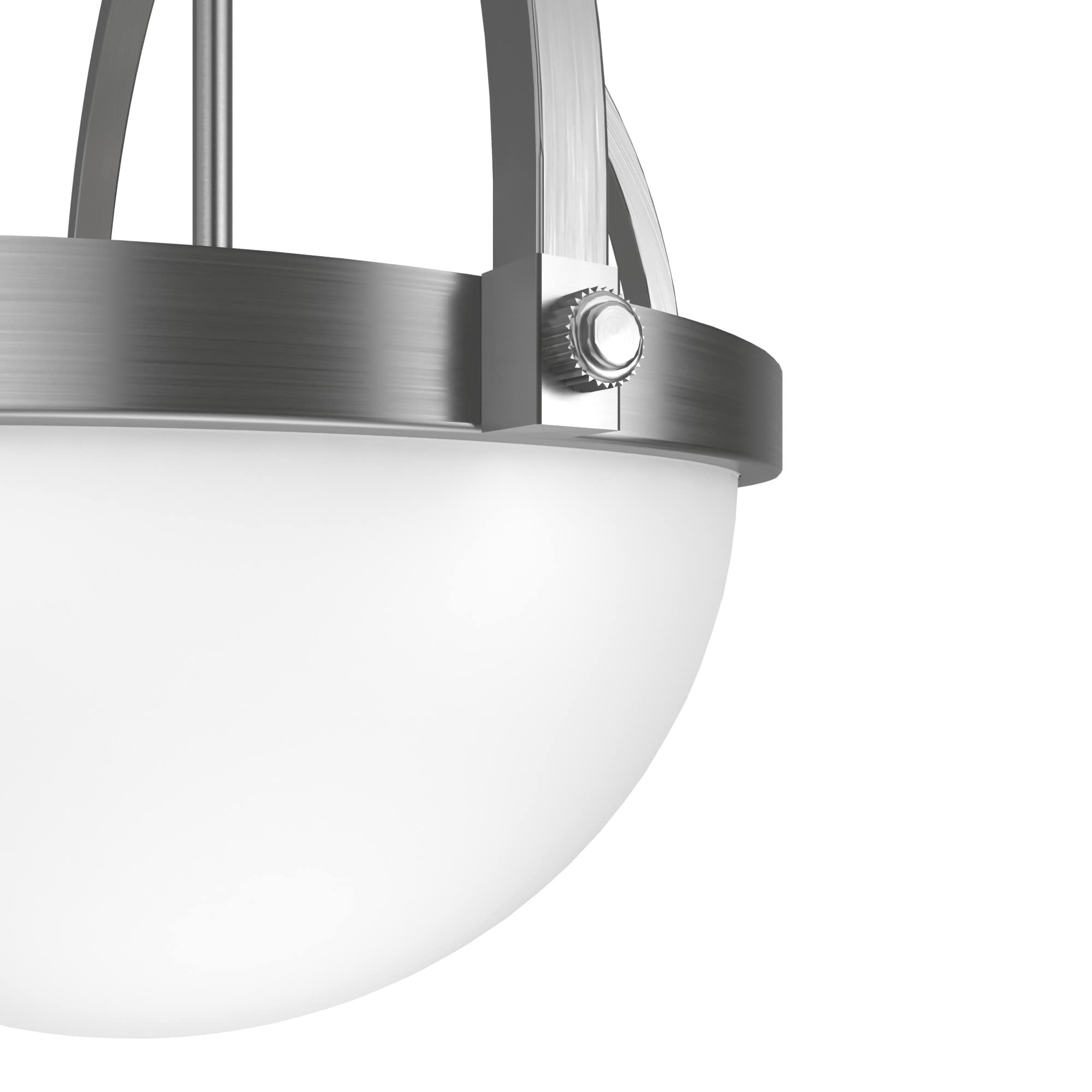 Hunter Fan Company 19235 Wedgefield 12-Inch Brushed Nickel Pendant Light Fixture - Modern Ceiling Lighting for Kitchen Island, Dining Room & Bedroom