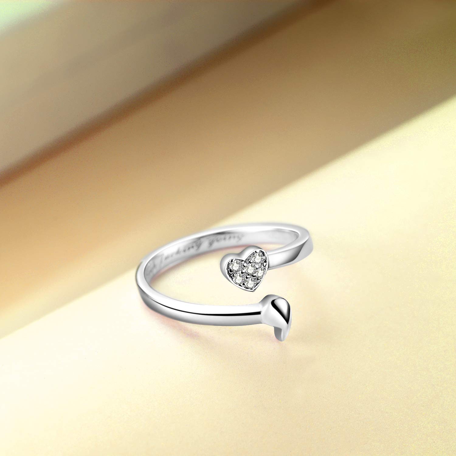 925 Sterling Silver Keep Going Semicolon Ring - Inspirational Jewelry Gift for Women, Depression Awareness, Anxiety Support - Perfect for Daily Wear, Motivational Present, Self-Love Reminder