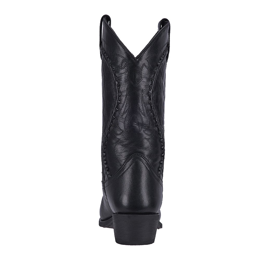 Laredo Men's Laramie Snip Toe Dress Boots - Mid Calf Western Boots for Men, Black Leather Cowboy Boots for Work, Office & Special Occasions