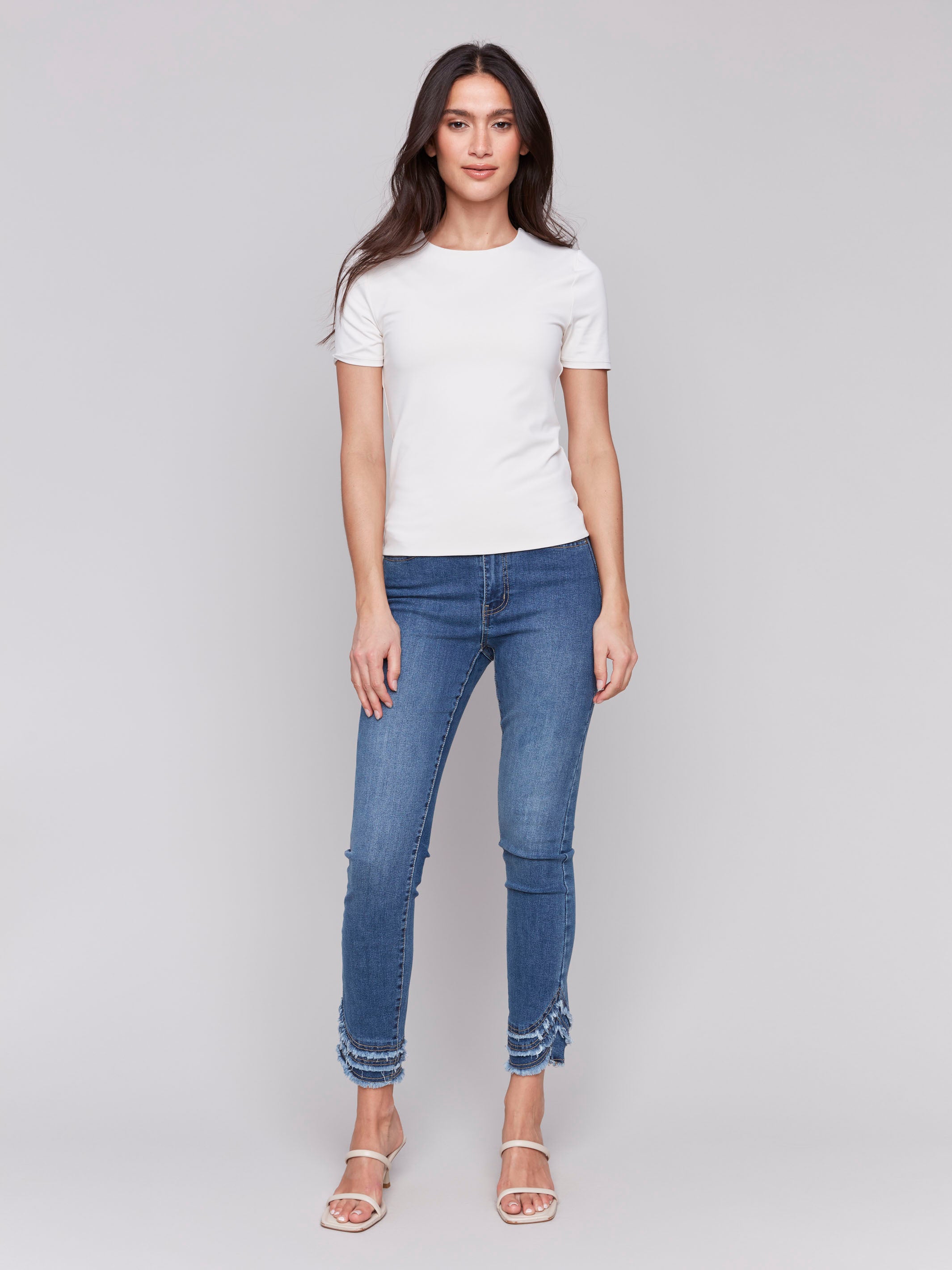 Super Stretch Short Sleeve T-Shirt for Women - Natural Color - Perfect for Yoga, Gym & Everyday Wear