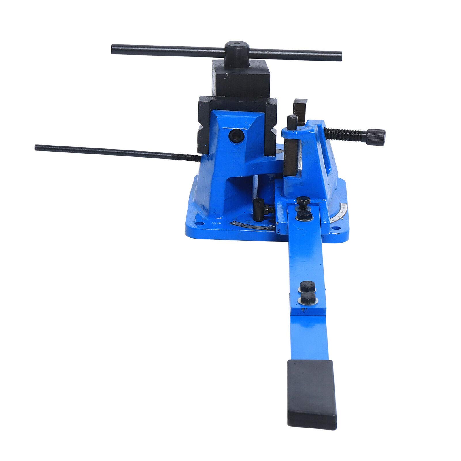 Gdrasuya10 Manual Metal Bender Tool - Heavy Duty Cast Steel Rod Bender for Flat, Round, Square & Angle Steel - Universal Bending Machine for DIY Projects, Metalworking & Home Repairs (Blue)