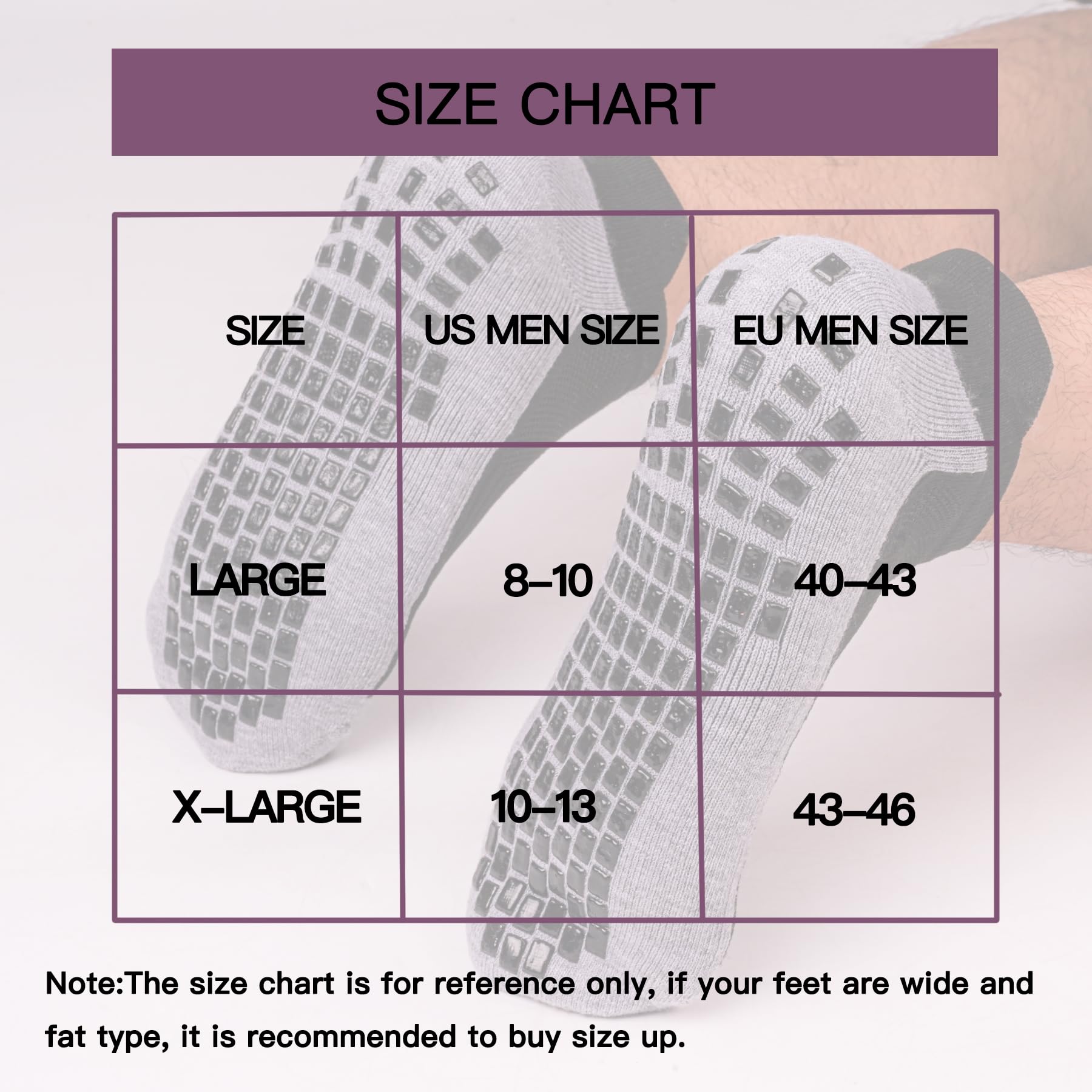 **SkiBeaut Men's Low Cut Non-Slip Grips Cushion Ankle Socks - 3 Pairs for Pilates, Yoga, Hospital & Work - Anti-Skid Breathable Comfort Socks for Men**