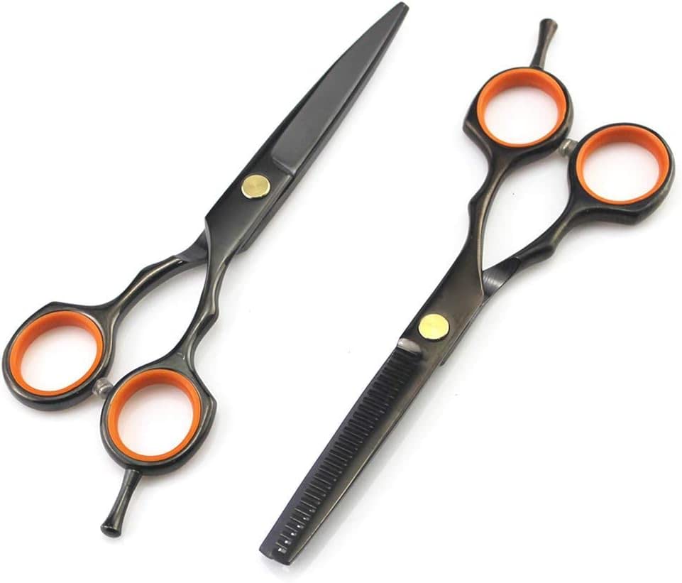 Professional 5.5 Inch Hair Cutting Scissors - Barber Shears for Precision Haircuts, Bang Trimming & Styling (6 Colors Including Bright Blue & Black) - Perfect for Salon Professionals & Home Hairdressing