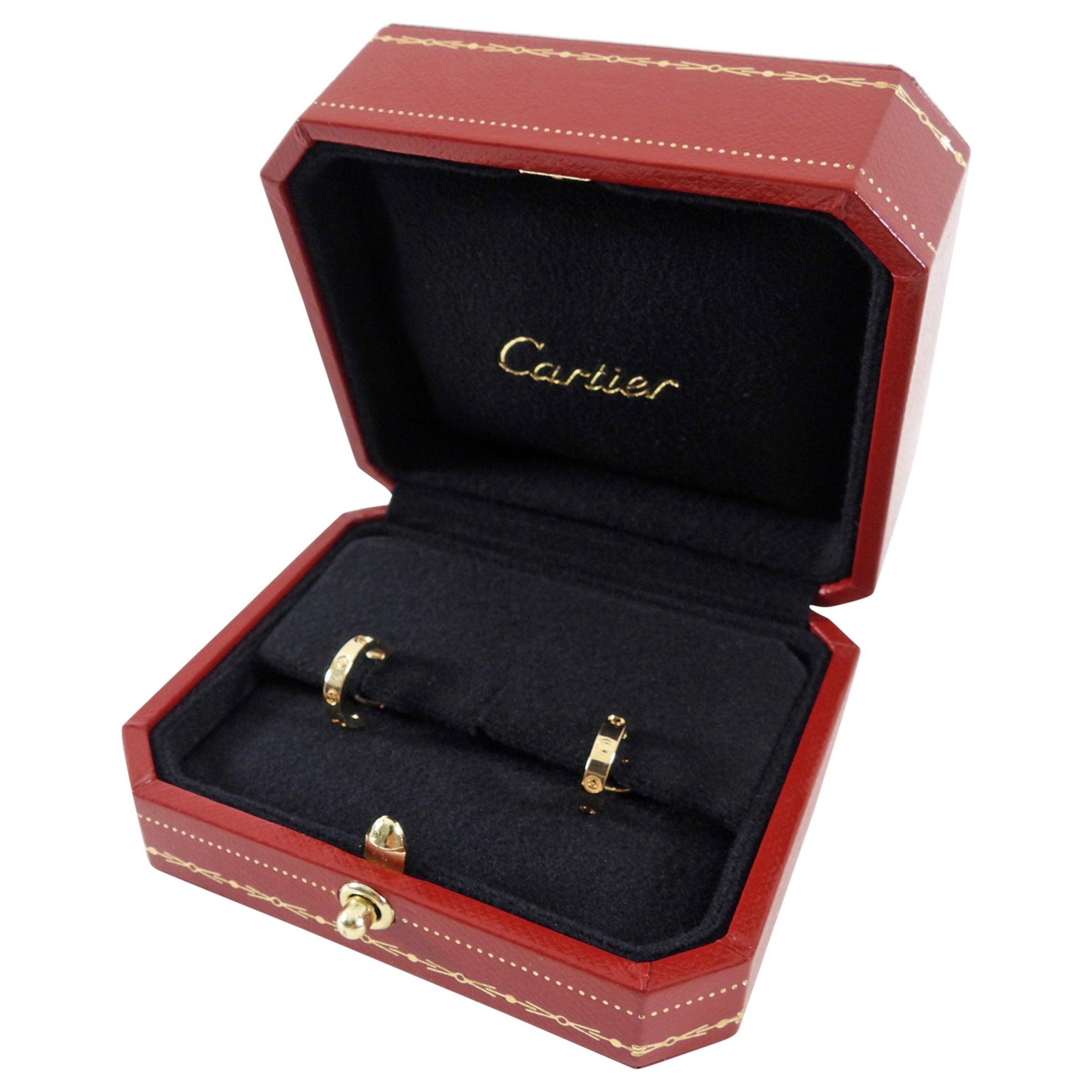 Cartier 18K Yellow Gold Love Hoop Earrings - Small Size Luxury Jewelry for Women | Perfect for Weddings, Anniversaries & Special Occasions