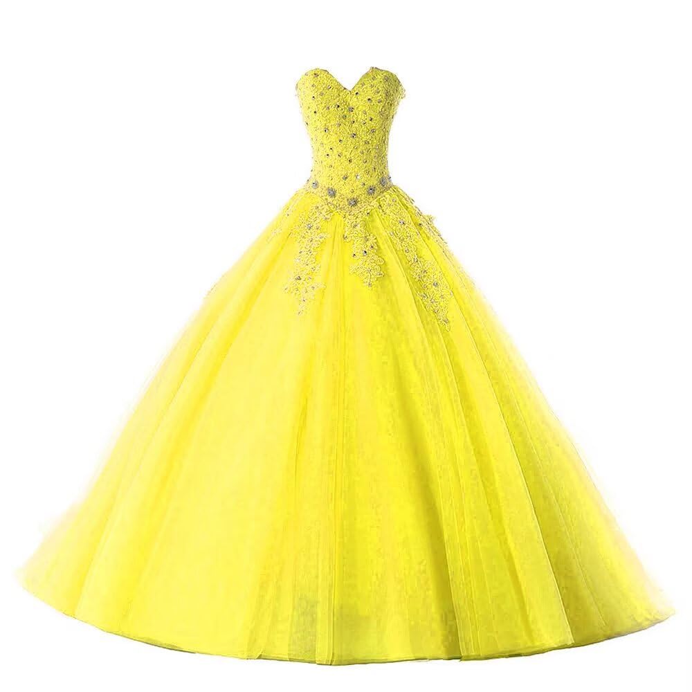Elegant Silver Beaded Ball Gown for Women - Crystal Sequins Quinceañera & Prom Long Dress (Gold Size 12) | Perfect for Formal Dances, Sweet 16 Parties & Special Occasions