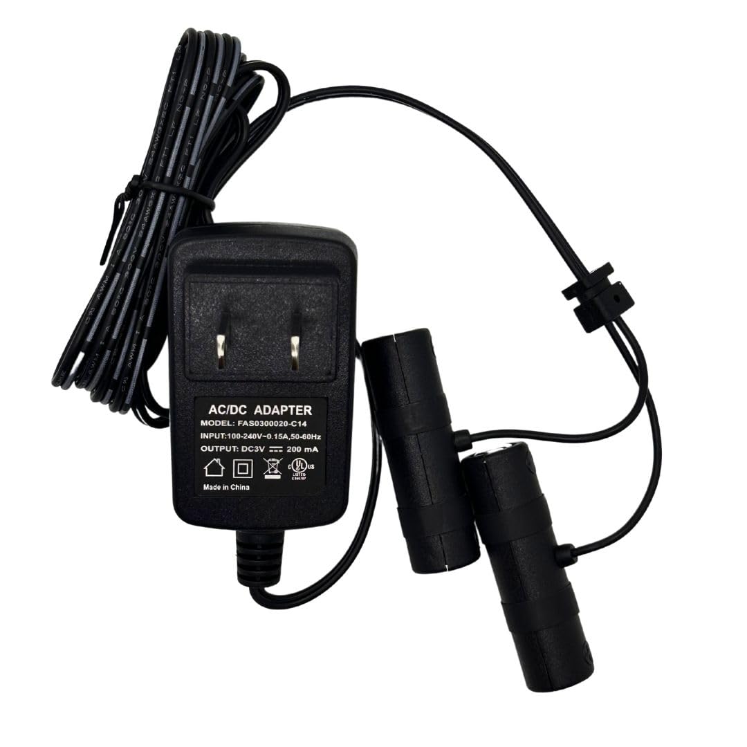 Rechargeable AA Battery Adapter - Convert AA Devices to Electric Power with 1.3V NiMH Dual Battery Backup for Uninterrupted Operation | Ideal for AA Clocks, Radios, Toys & Emergency Devices