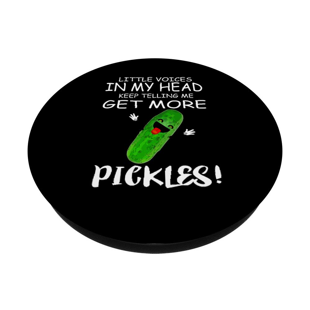 Funny PopSockets Grip & Stand - Little Voices Get More Pickles Design for Phones & Tablets - Perfect for Daily Use, Commuting, and Office Humor