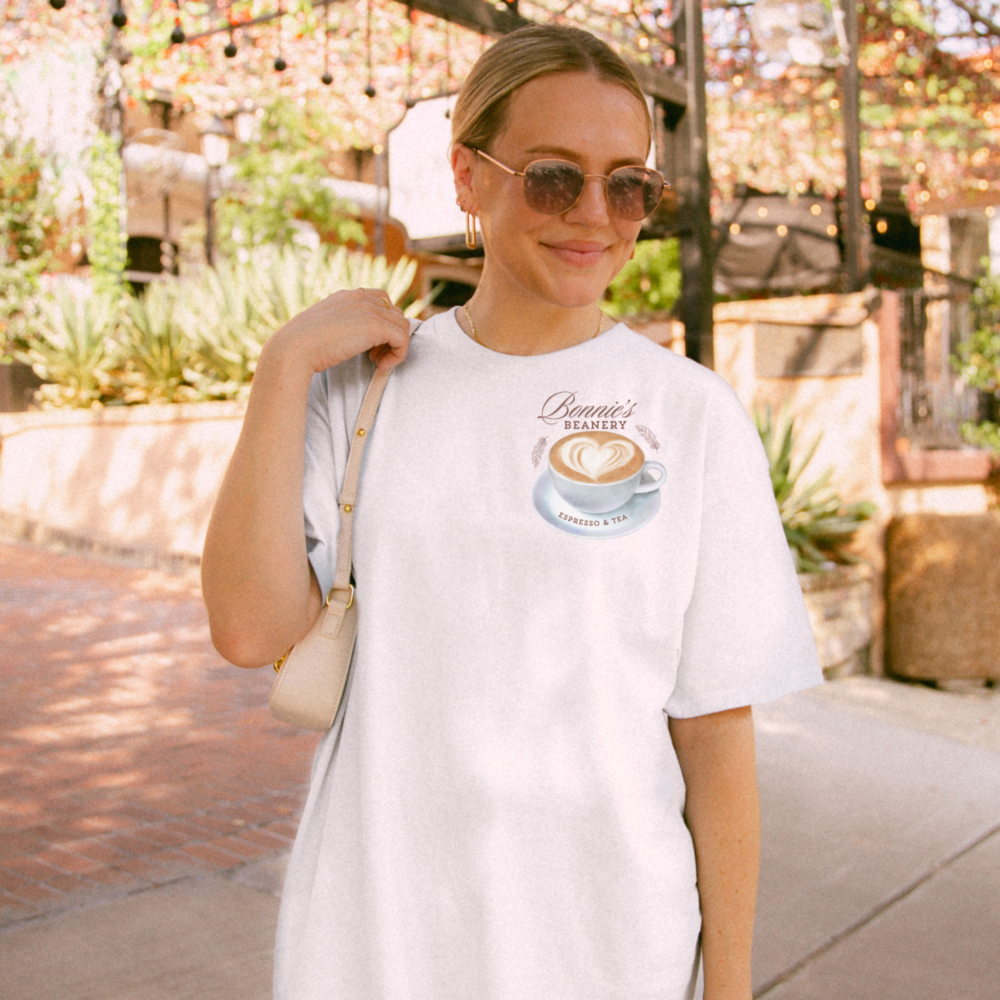 Bonnie's Beanery T-Shirt | Soft Cotton Graphic Tee for Women & Men | Casual Wear for Coffee Lovers & Cafe Outings