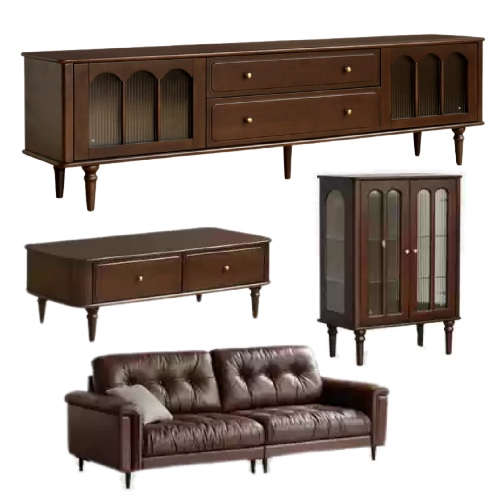 Solid Poplar Wood American Style Rectangular Coffee Table - Modern Living Room Furniture for Home Decor & Relaxation