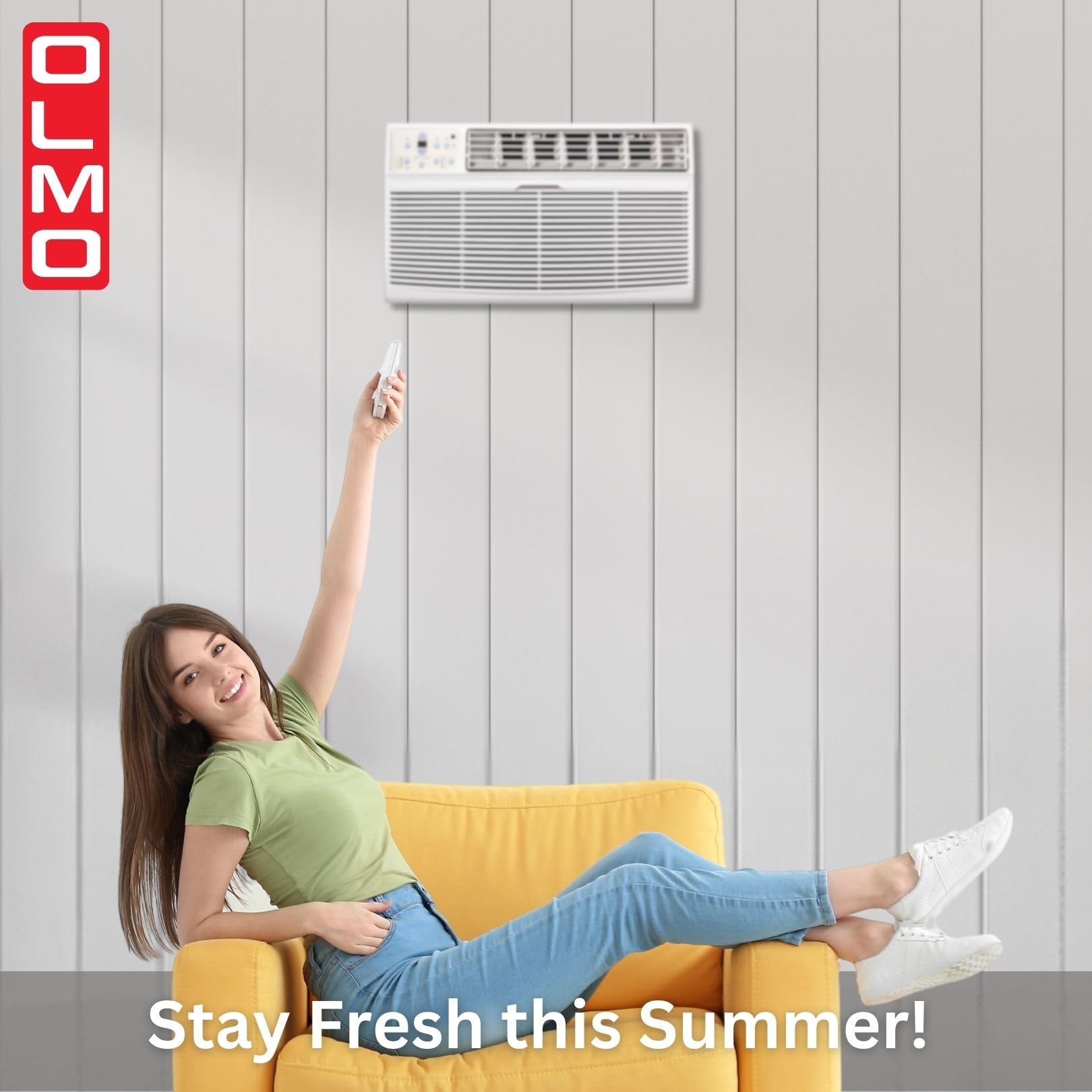 12,000 BTU 230V Through-the-Wall Air Conditioner with Remote Control & Smart Kit - Cooling Only (R32 Refrigerant) - Wall Sleeve Included - Perfect for Bedrooms, Living Rooms & Small Offices