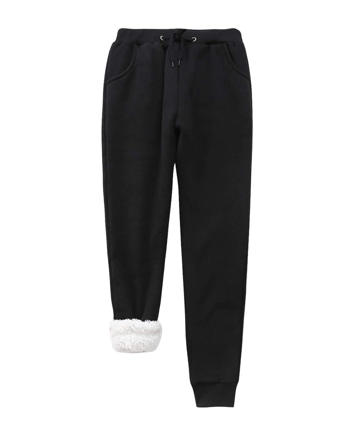Women's Winter Fleece-Lined Sweatpants - Thermal Sherpa Joggers with Candy Colors for Running, Yoga & Outdoor Activities | Warm Thick Athletic Pants for Cold Weather