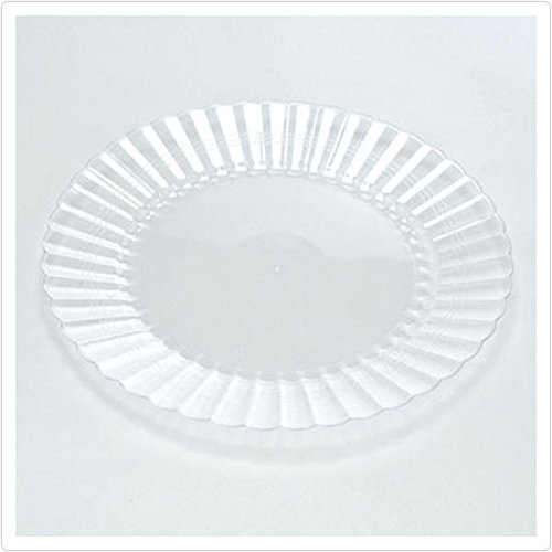 180-Pack Clear 6 Inch Plastic Dessert Plates - Disposable Party Plates for Birthday, Wedding, Baby Shower & Holiday Events - BPA-Free Elegant Serving Dishes