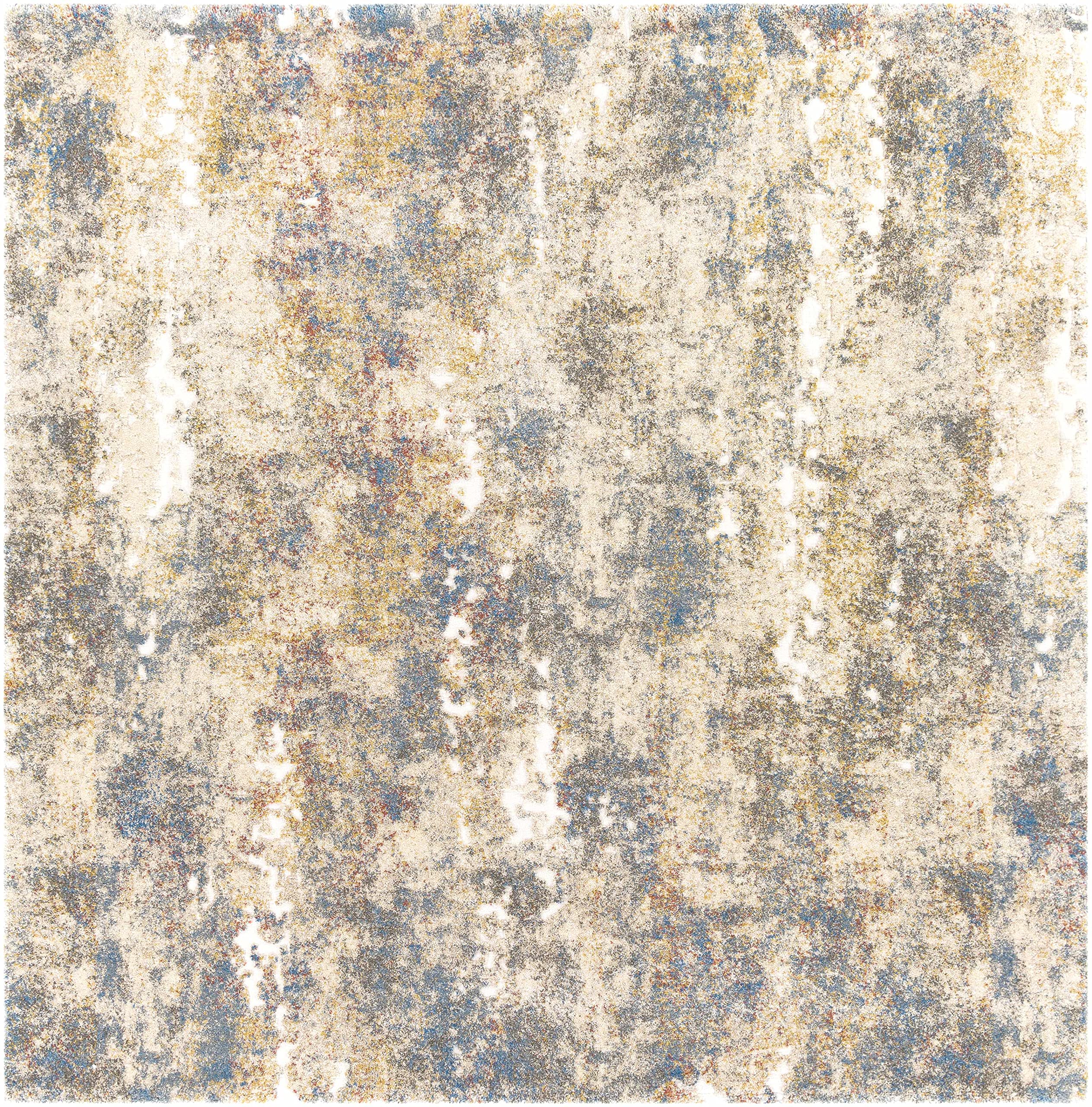 Modern High Pile Hauteloom Shullsburg Area Rug for Living Room & Bedroom - Blue, Yellow, Red - 8'10