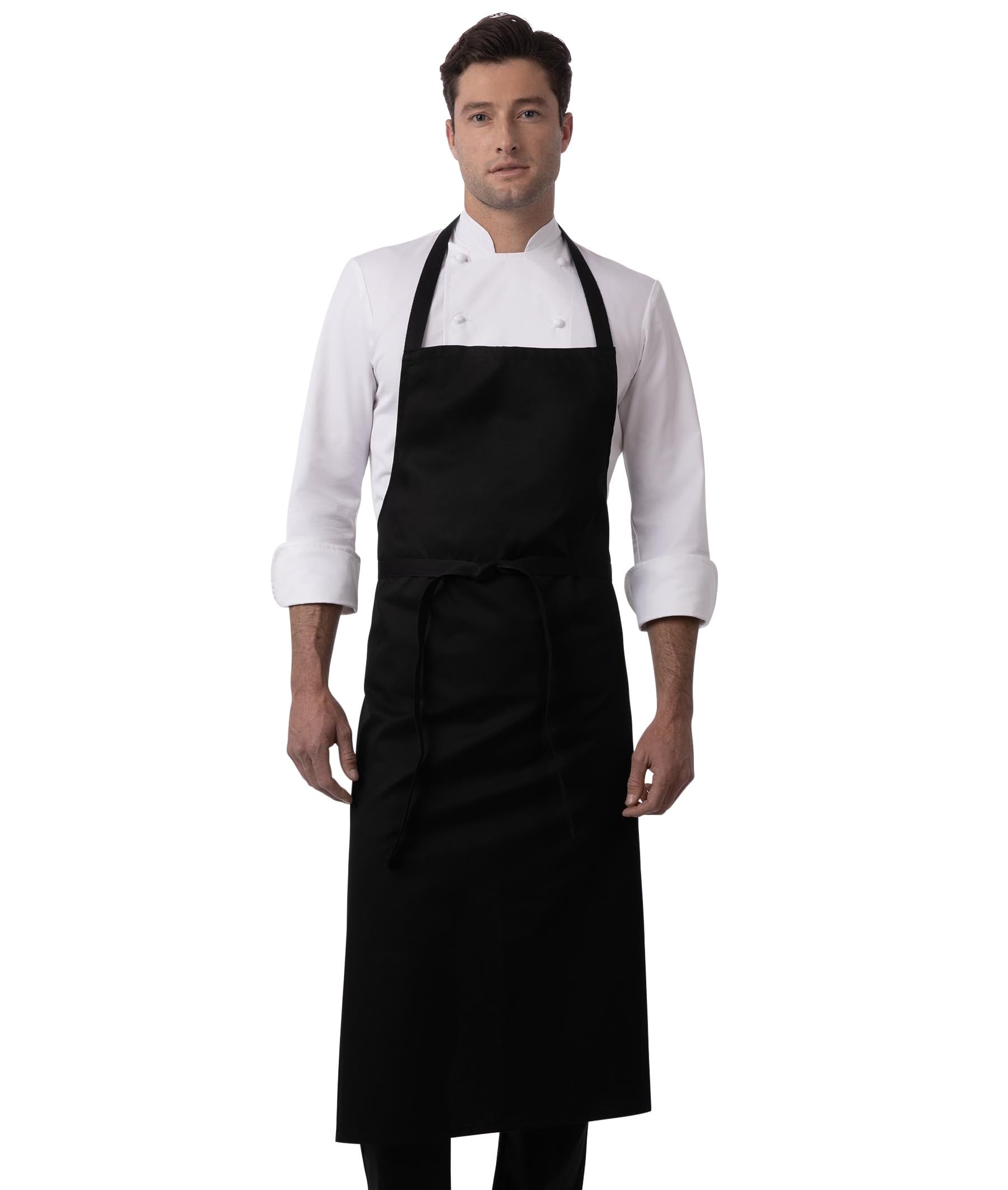 Premium Unisex Chef Bib Apron for Cooking, Grilling & Baking - Adjustable Neck Strap & Large Pockets - Ideal for Home Kitchen, BBQ Parties & Culinary Classes